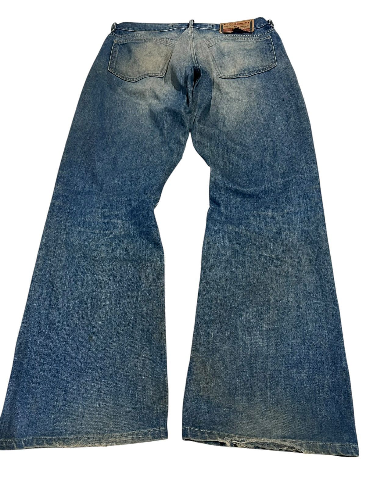 Japanese Brand 🌈Vintage Diesel Industry Distress Mud Wash Bootcut Jean Size US 34 / EU 50 - 2 Thumbnail