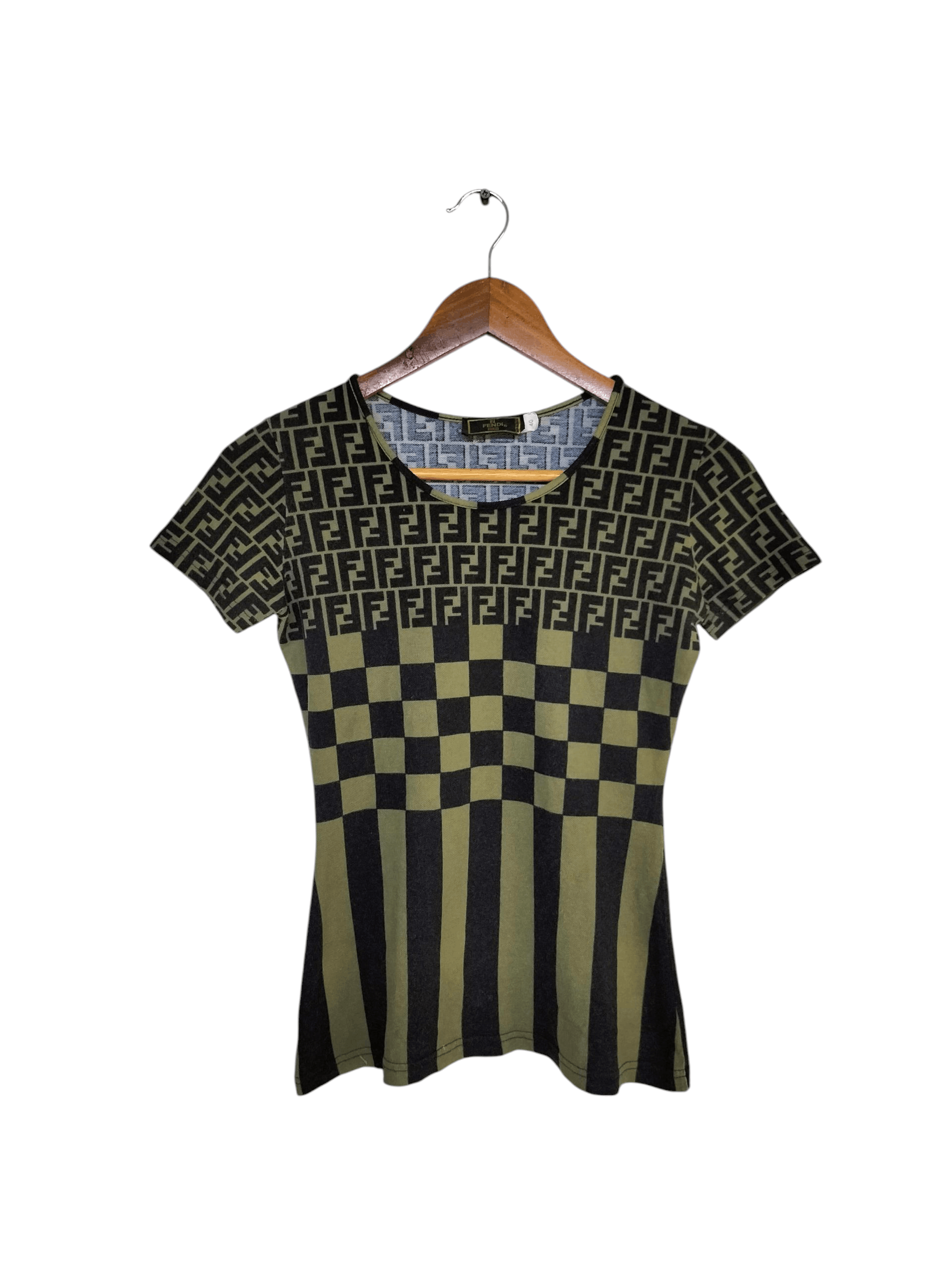 Fendi Authentic Fendi monogram Tshirt Size S / US 4 / IT 40 - 1 Thumbnail