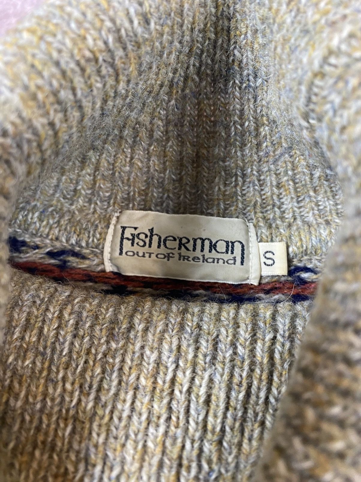 Vintage Fisherman Out Of Ireland FairIsle Knitted Turtleneck Sweater Size US S / EU 44-46 / 1 - 3 Thumbnail
