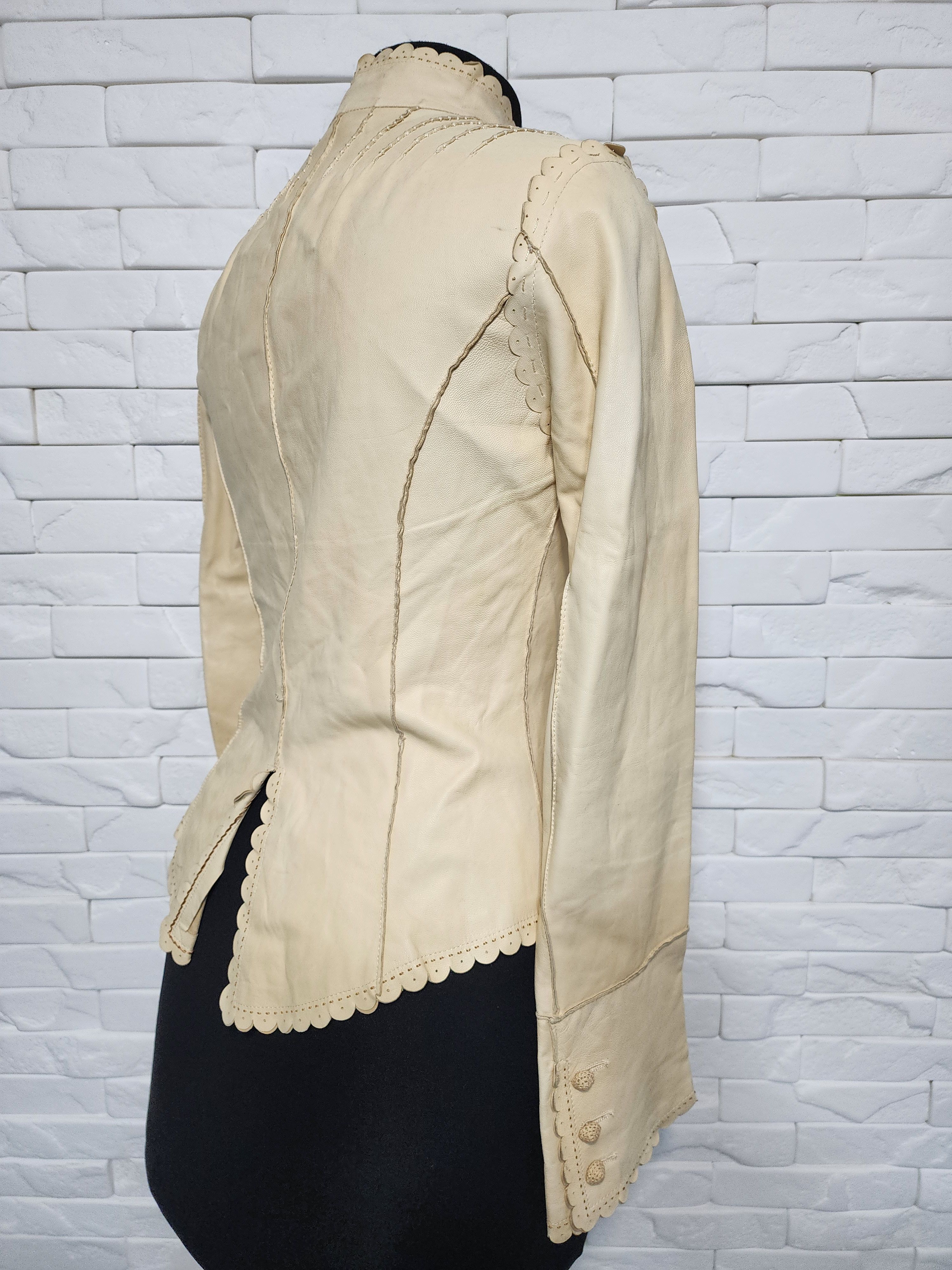 Genuine Leather Yellow Leather Jacket: Women's Lightweight Leather Jacket Size S / US 4 / IT 40 - 7 Thumbnail