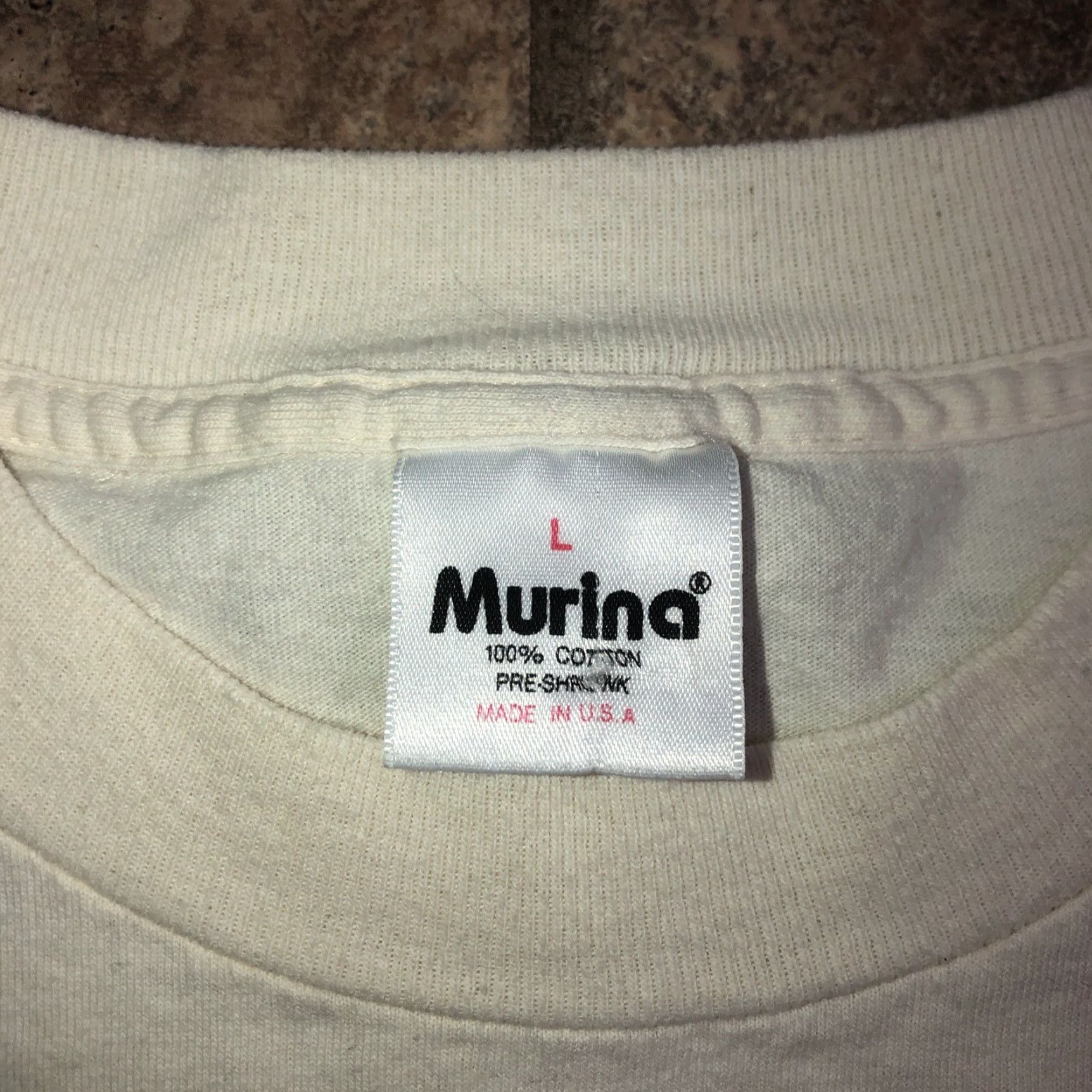 J Brand VINTAGE Murina T-Shirt Snowman Christmas Single Stitch Mens Size L White USA Size US L / EU 52-54 / 3 - 3 Thumbnail