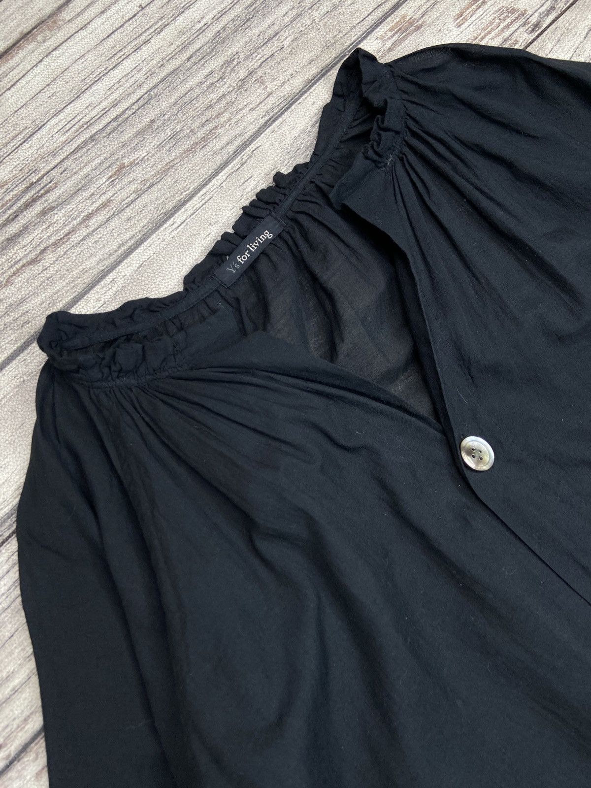 Y's × Yohji Yamamoto Yohji Y's For Living Women Blouse Tie Button Size L / US 10 / IT 46 - 4 Thumbnail
