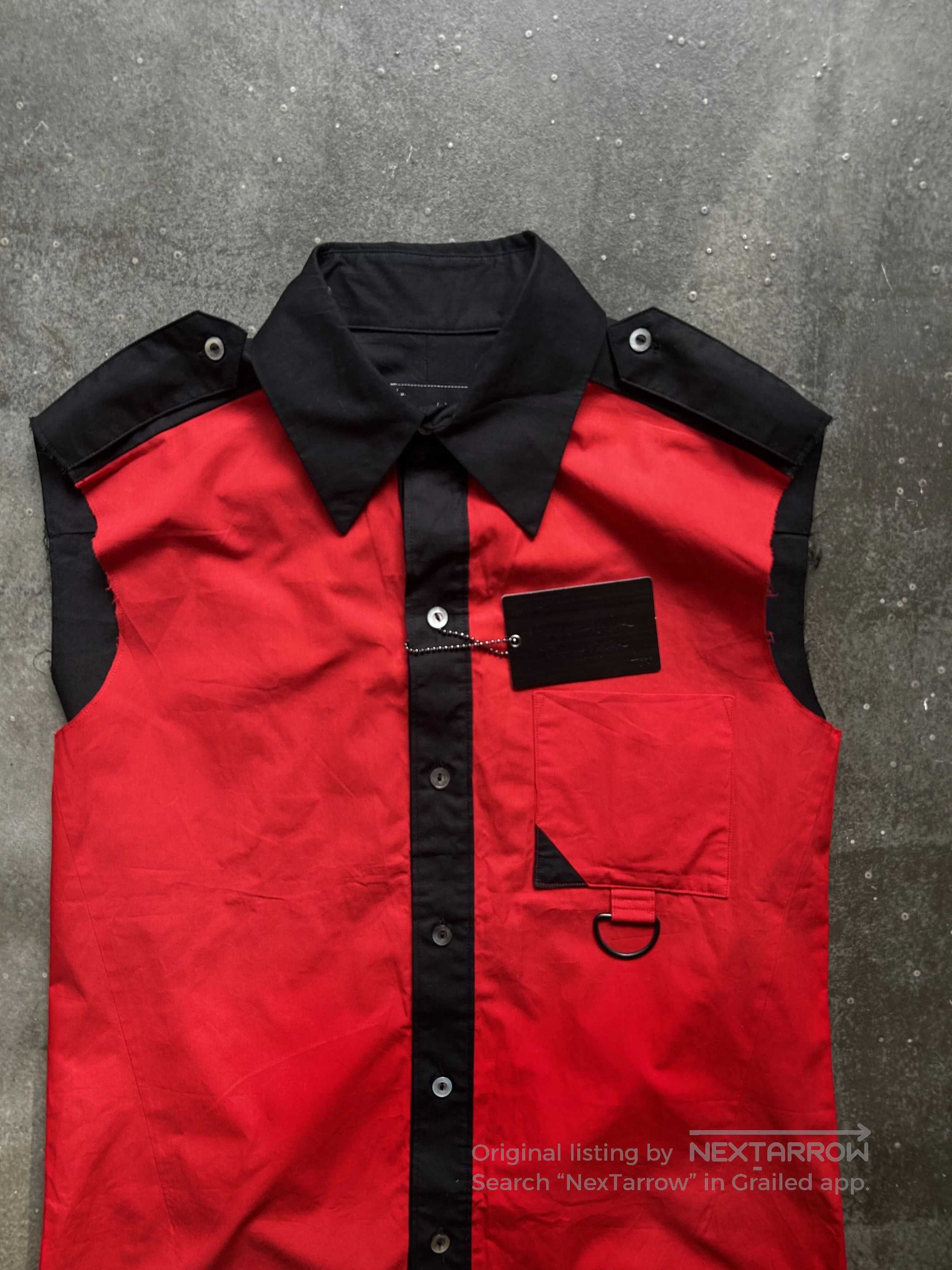 Number (N)ine Number (N)ine 04 Dream Red Black Vest Shirt. Size US M / EU 48-50 / 2 - 5 Thumbnail