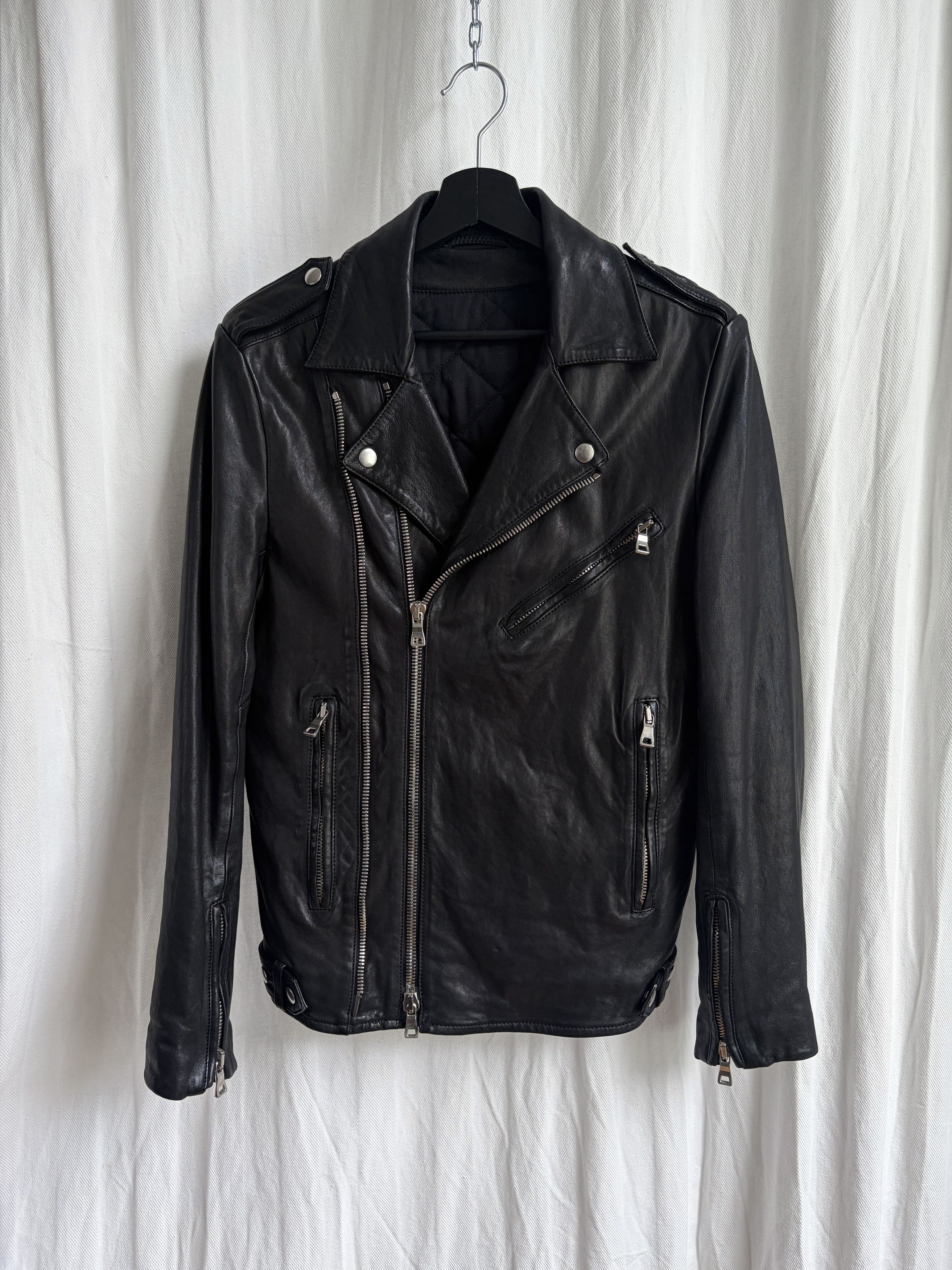 Balmain Double-Zip Perfecto Biker Leather Jacket Size US S / EU 44-46 / 1 - 1 Thumbnail