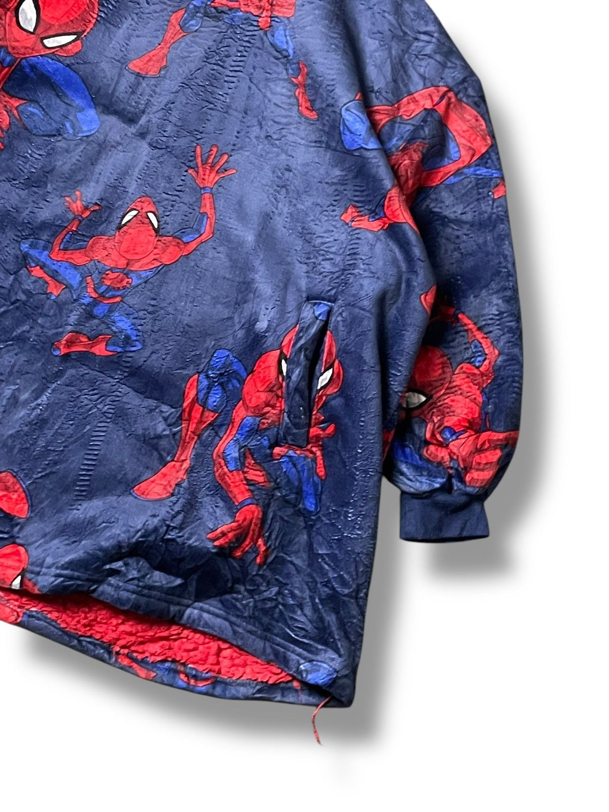 Japanese Brand Spiderman Oversized Hoodie Plush Lined (78) Size US XL / EU 56 / 4 - 3 Thumbnail