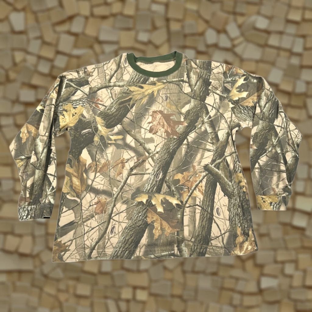 Realtree VINTAGE Realtree Shirt Adult XL Brown Camouflage Long Sleeve 90s Y2K Hunting Hardwoods Mens Size US XL / EU 56 / 4 - 1 Thumbnail