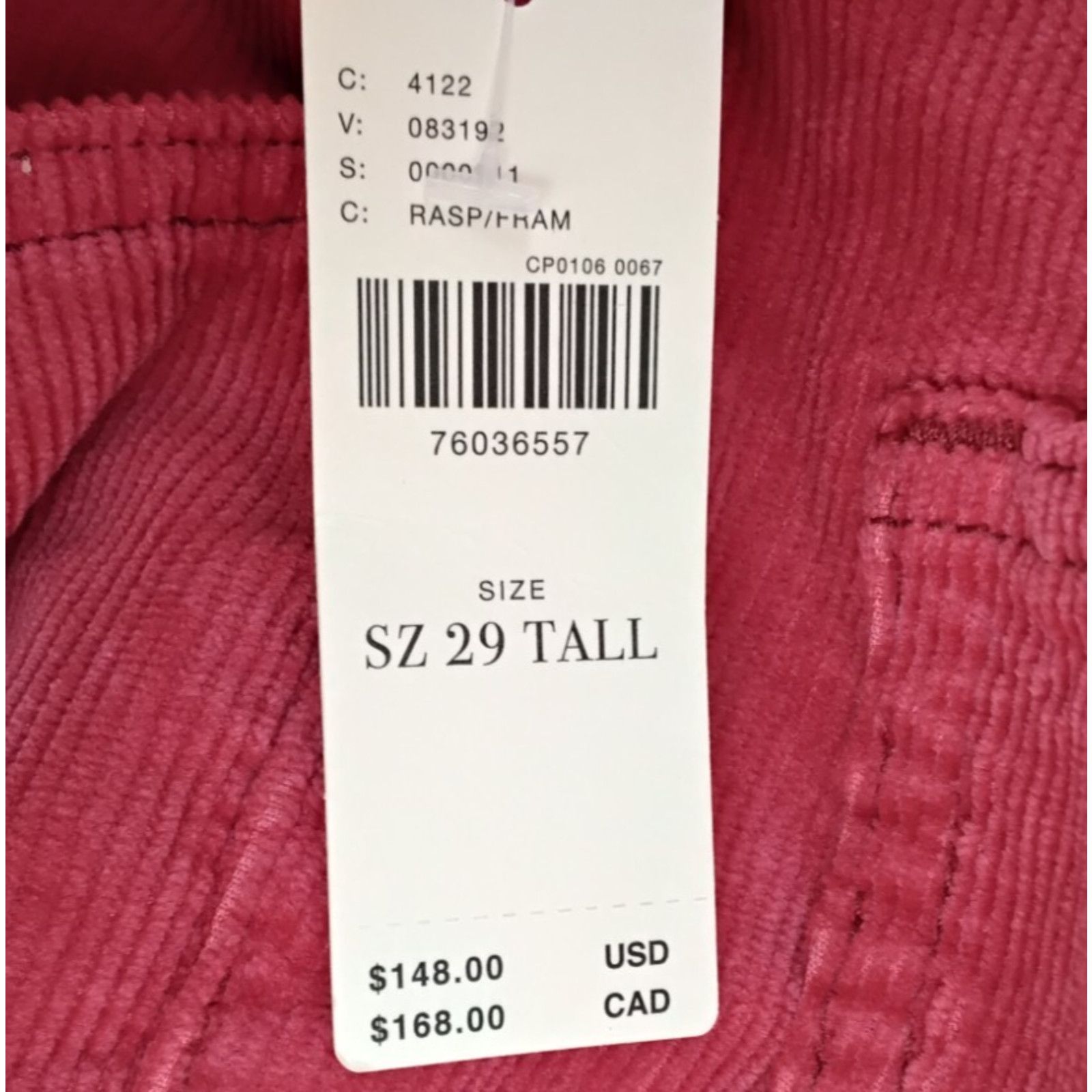 Anthropologie Anthropologie Pilcro Corduroy Pants Women's 29 Tall Pink NWT Size 29" - 13 Thumbnail