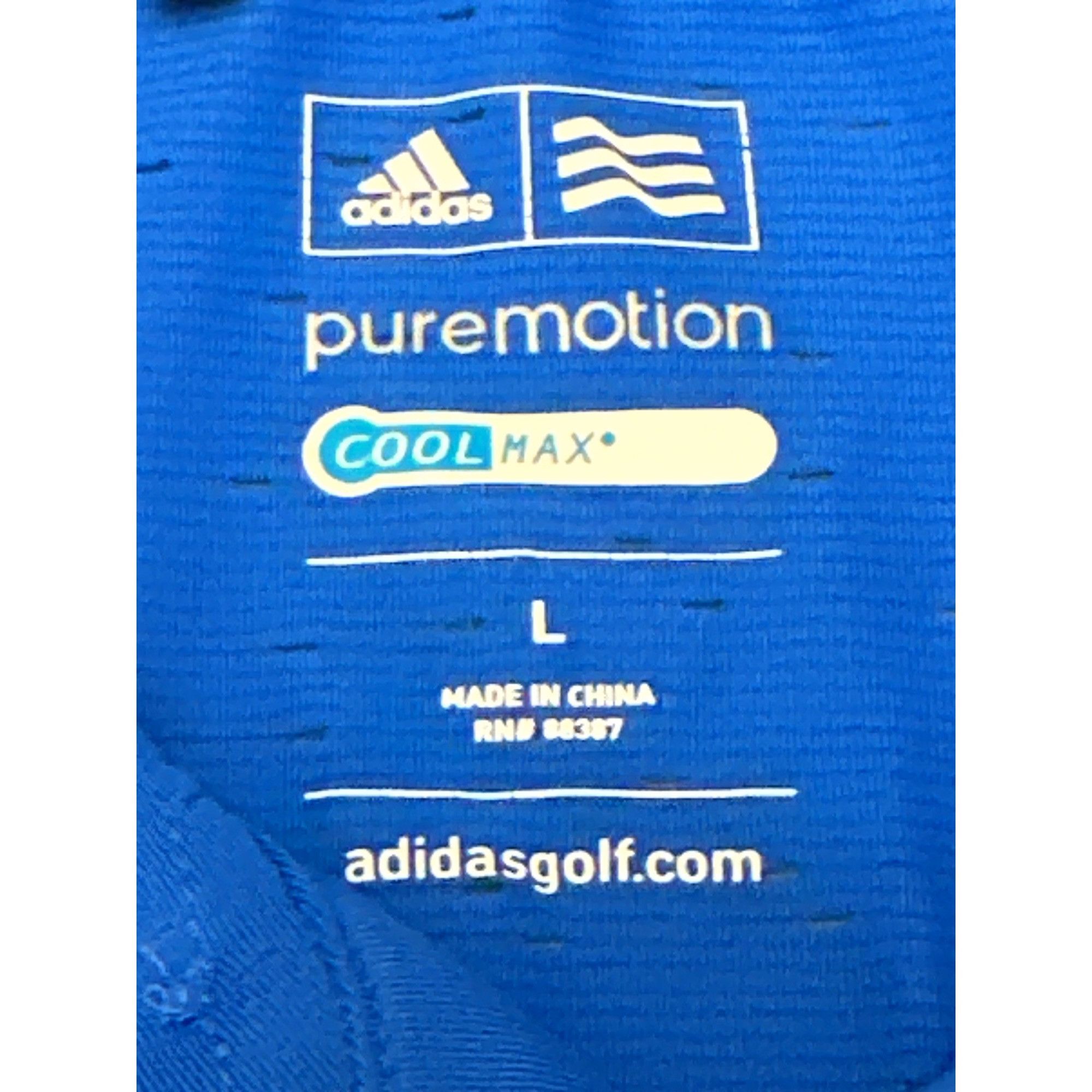 Adidas Adidas Puremotion CoolMax Golf Polo Dark Blue Size Large Mo Size US L / EU 52-54 / 3 - 3 Thumbnail