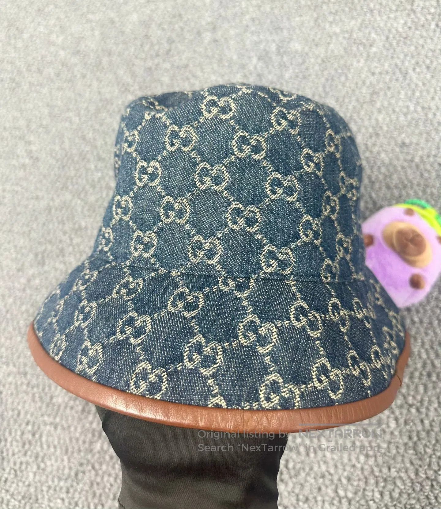 Gucci Guicci size L Blue Monogrammed Logo Fisherman Hat| Size ONE SIZE - 2 Thumbnail