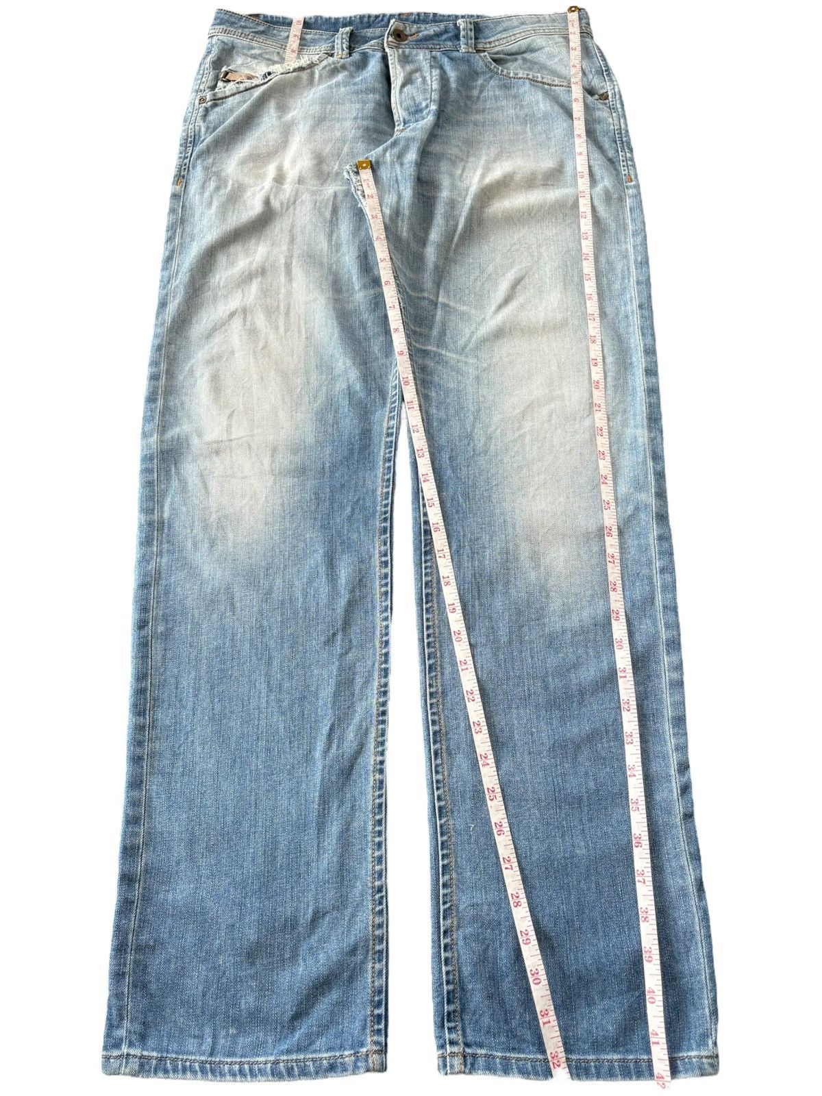 Diesel Vintage Diesel Faded Wash Distressed Ripped Jeans Size US 34 / EU 50 - 8 Thumbnail