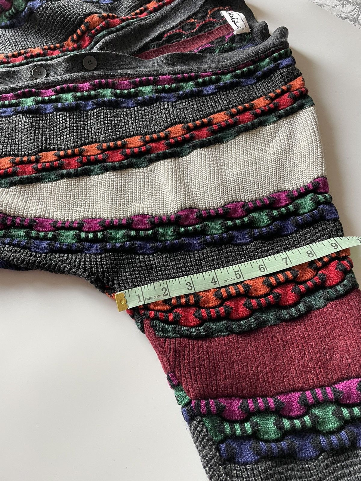 Carlo Colucci × Coogi × Missoni Carlo Colucci Cardigan Coogi/Missoni Style Sweater Y2K 90s Size US M / EU 48-50 / 2 - 20 Thumbnail
