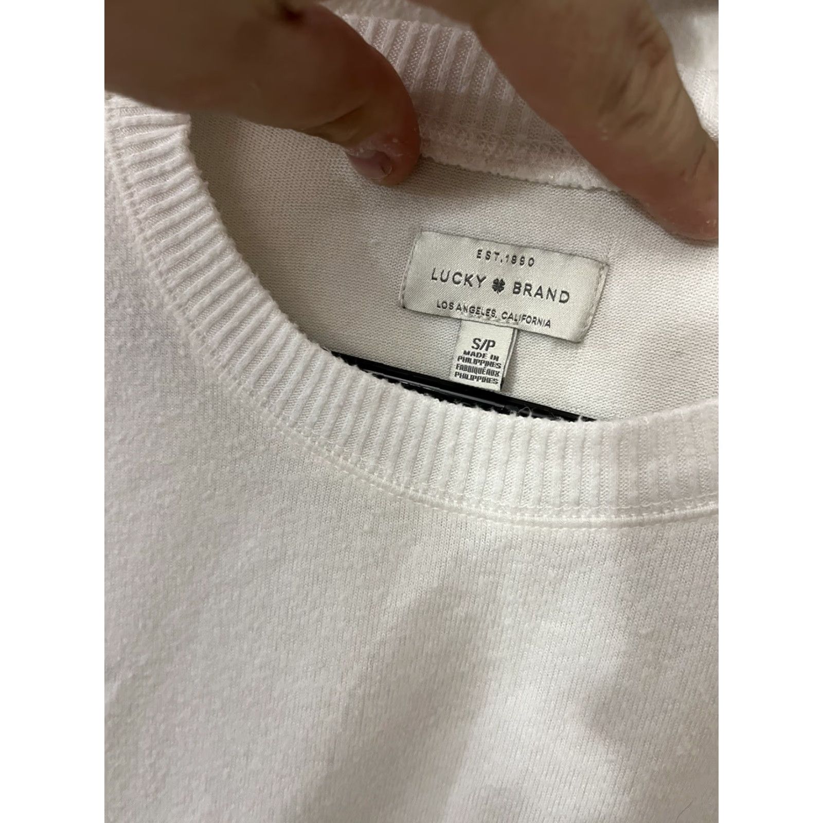 Lucky Brand Lucky Brand Women's Sweater Casual Long Sleeve Round Neck Small White Viscose Pullover Outdoor Size S / US 4 / IT 40 - 3 Thumbnail
