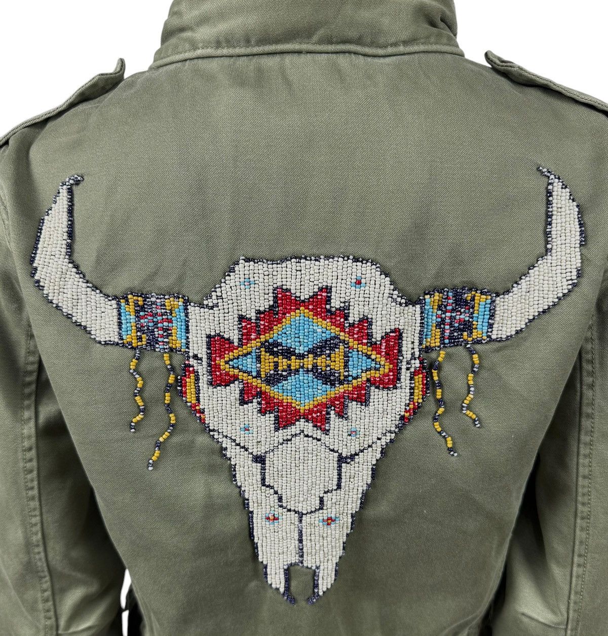 Denim & Supply Ralph Lauren Denim&Supply Ralph Lauren Beaded Steer Head Field Army Jacke Size S / US 4 / IT 40 - 2 Thumbnail