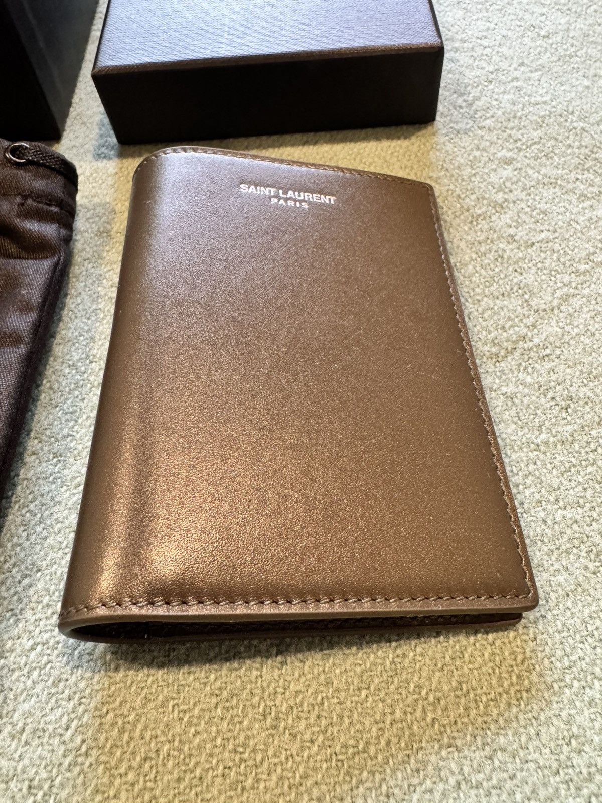 Yves Saint Laurent Saint Laurent Paris Credit Card Wallet in Smooth Leather Size ONE SIZE - 7 Thumbnail