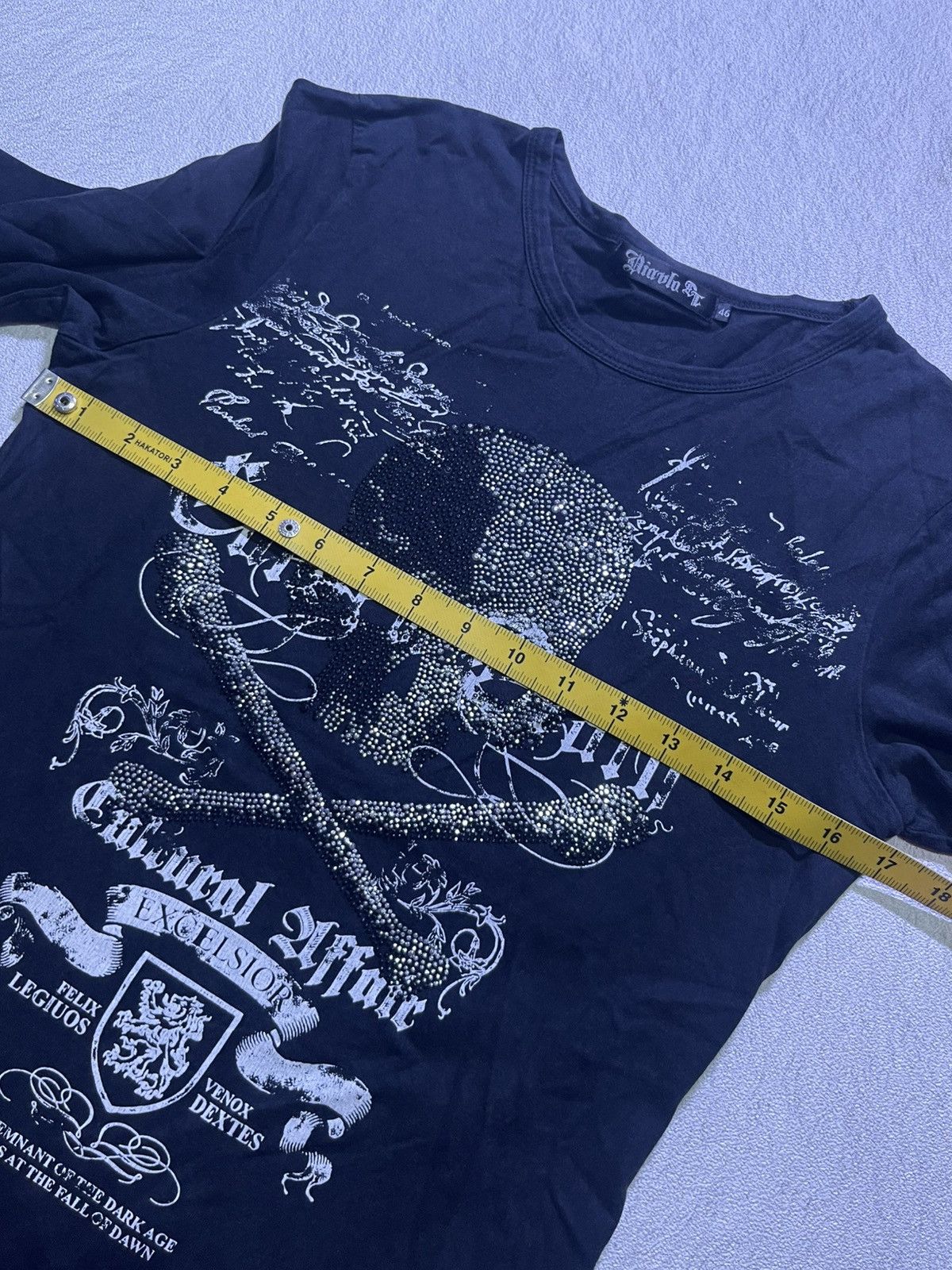 Japanese Brand Y2K DIAULU long sleeve tshirt big skull gliter style Size US M / EU 48-50 / 2 - 9 Thumbnail