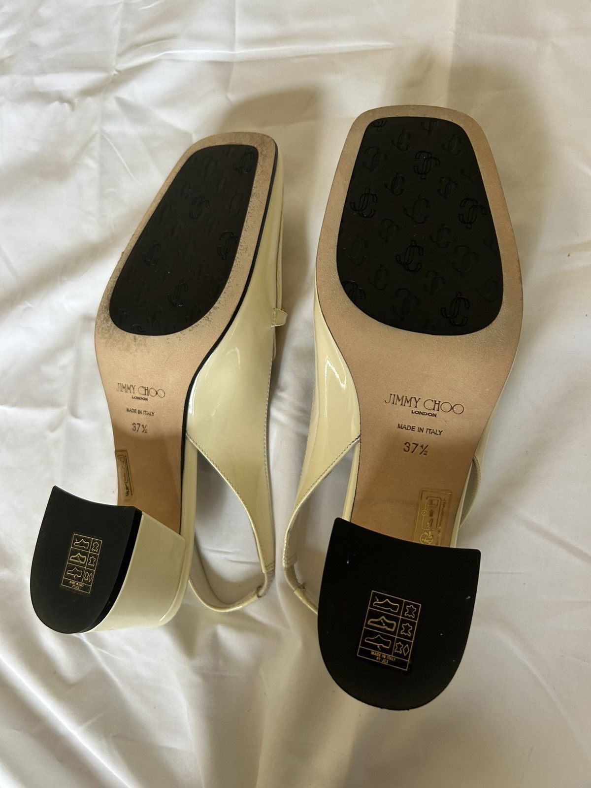 Chanel Jimmy Choo white gold heel Size US 7.5 / IT 37.5 - 6 Thumbnail
