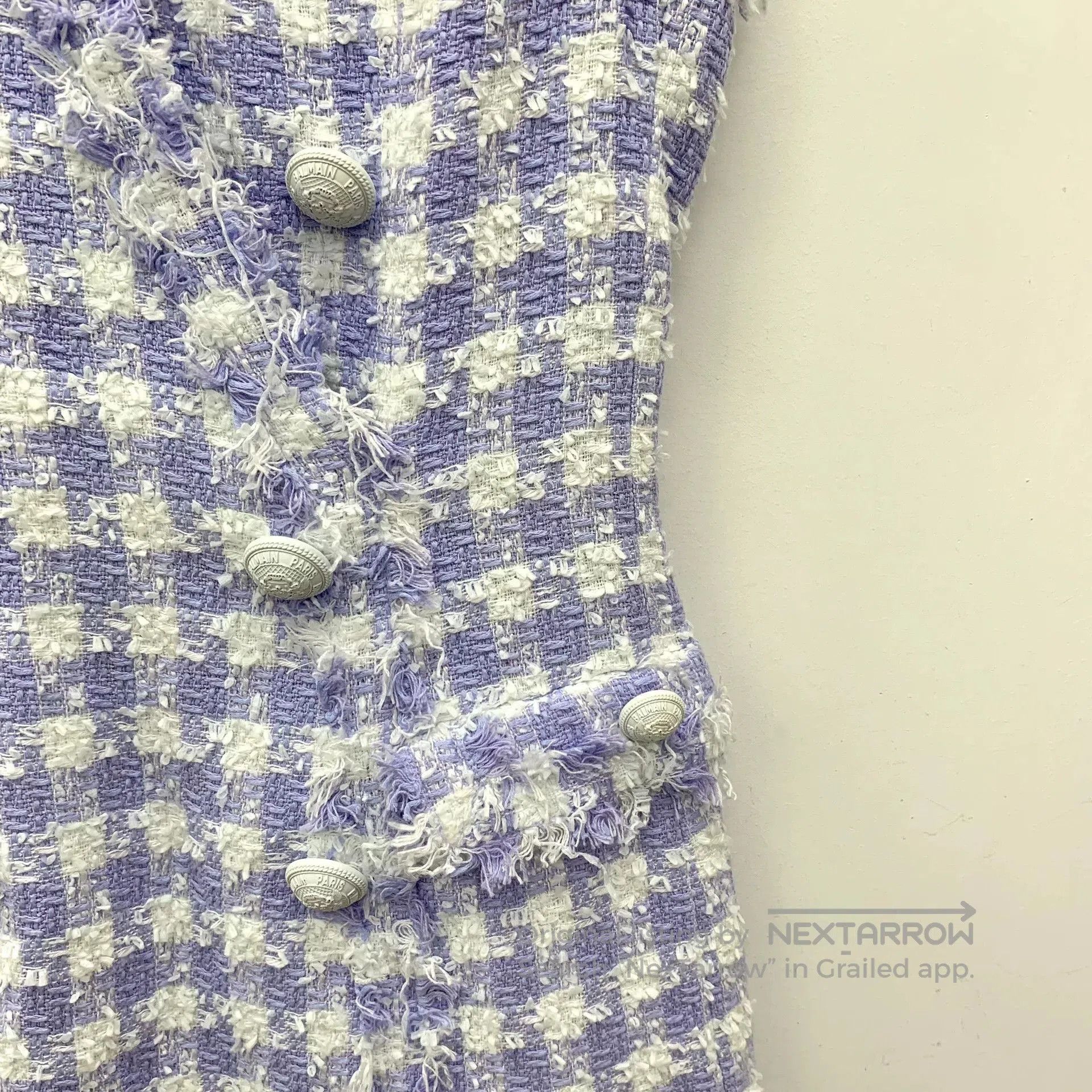 Balmain Balmain Colorblock Cotton Tweed Dress. Size XS / US 0-2 / IT 36-38 - 4 Thumbnail