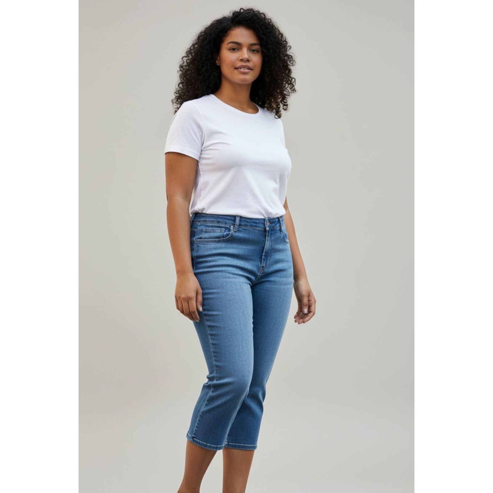 Eileen Fisher EILEEN FISHER High Waist Straight Ankle Org Cotton Jeans PM Size 34" / US 12 / IT 48 - 1 Thumbnail