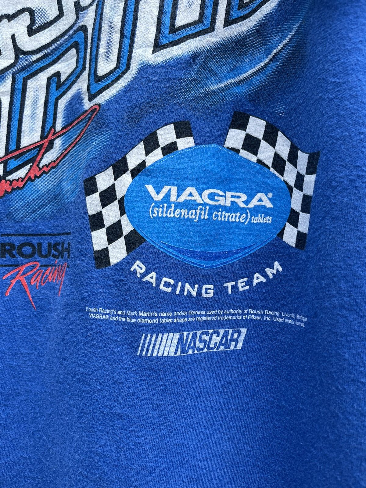 NASCAR Mark Martin Ford Racing Viagra NASCAR Cup Series Tee Shirt Size US XL / EU 56 / 4 - 12 Thumbnail