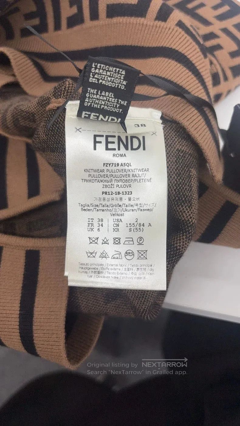 Fendi Fendi Logo Printed Knit Sweater. Size US S / EU 44-46 / 1 - 4 Thumbnail