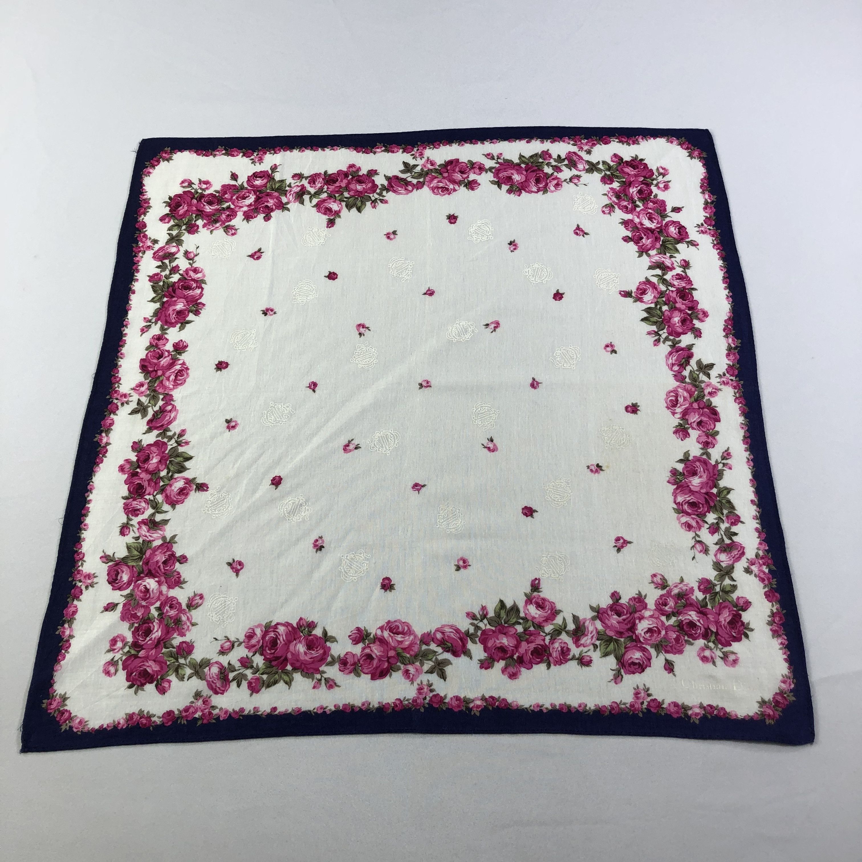 Christian Dior Monsieur Christian Dior Handkerchief Neckerchief Bandana H1651 Size ONE SIZE - 2 Thumbnail