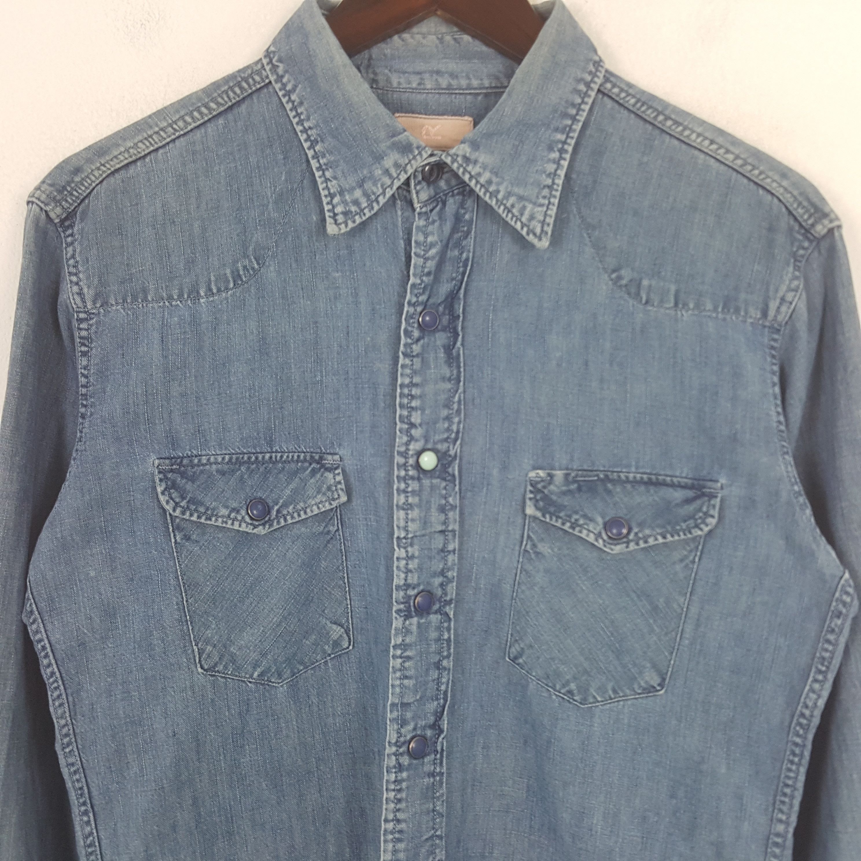 45rpm Vintage 45rpm Japanese Brand Denim Button Shirt Size US XS / EU 42 / 0 - 2 Thumbnail