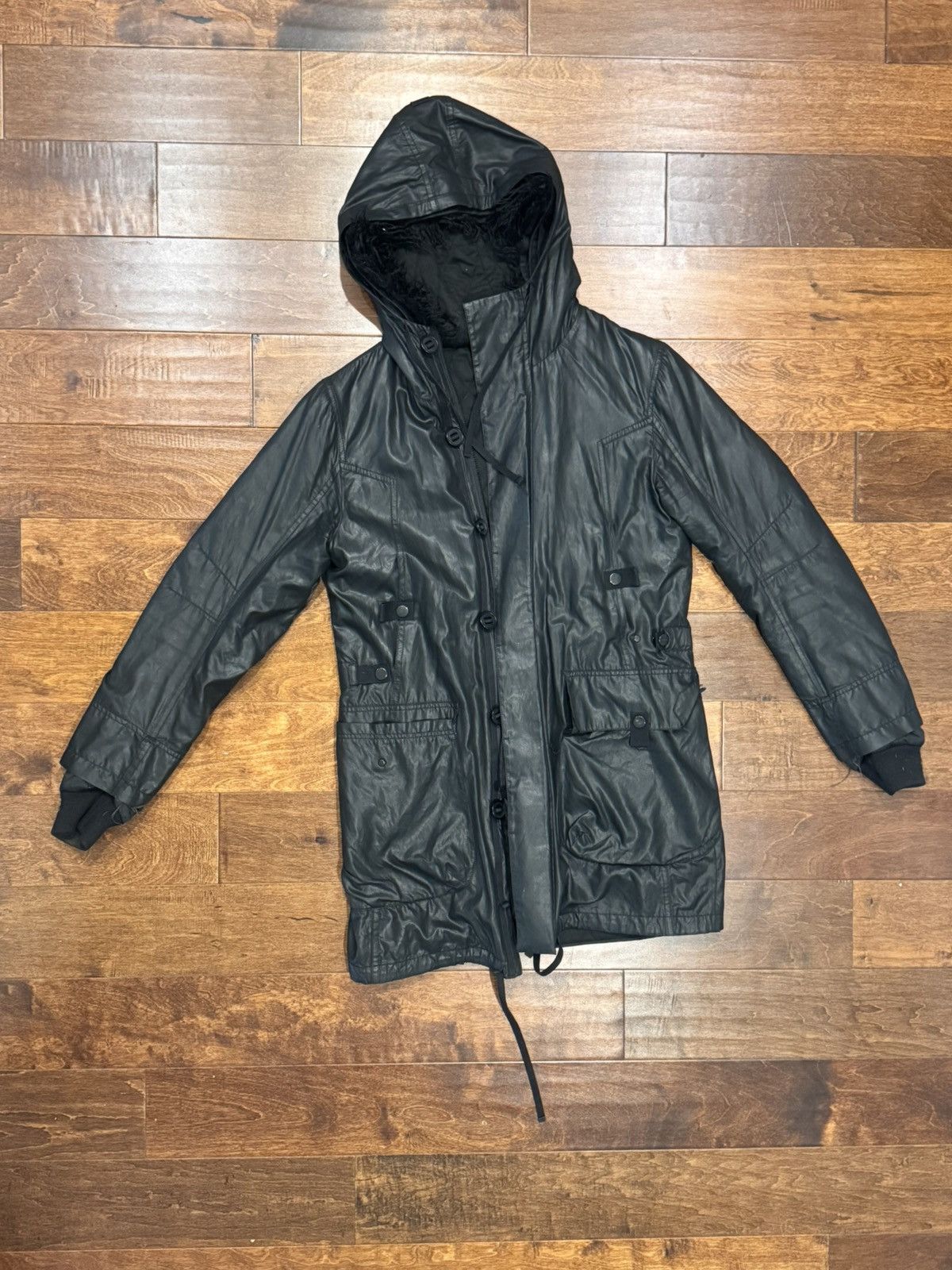 Helmut Lang Long Hooded Winter Coat