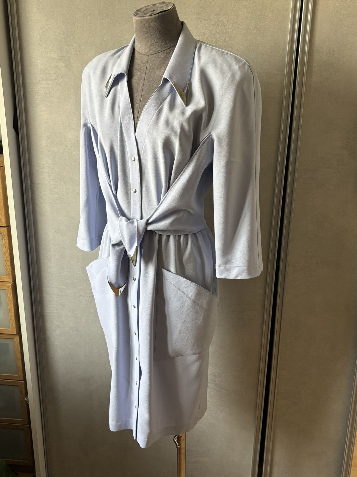 Thierry Mugler THIERRY MUGLER Long vintage shirt dress Size M / US 6-8 / IT 42-44 - 6 Thumbnail