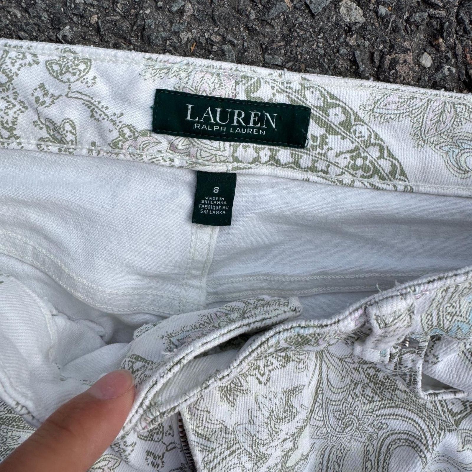 Ralph Lauren Ralph Lauren Women’s White Floral Jeans – Size 8 Size 30" / US 8 / IT 44 - 6 Thumbnail