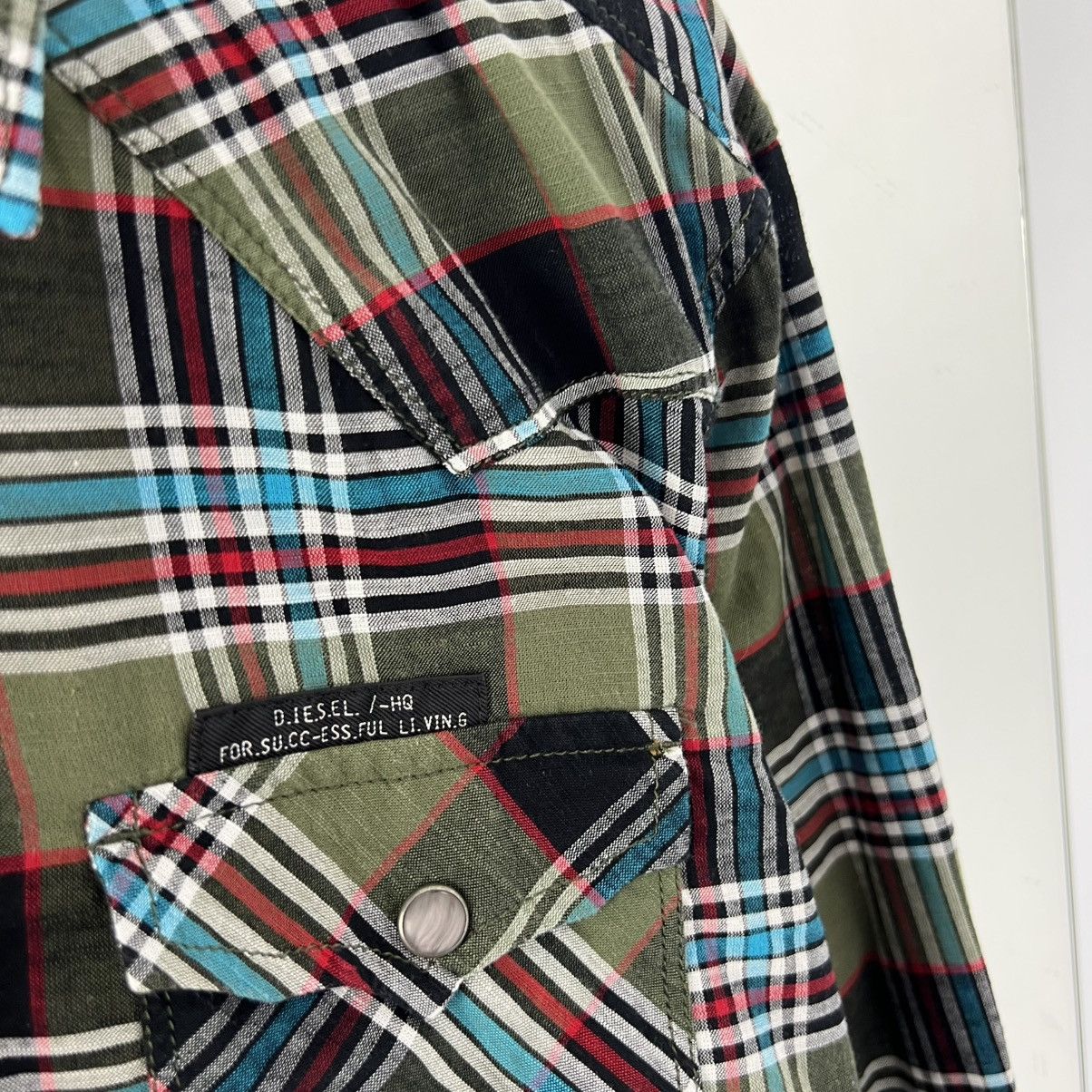 Diesel Vintage Diesel Checkered Button Up Shirt Streetwear Style Size US M / EU 48-50 / 2 - 3 Thumbnail