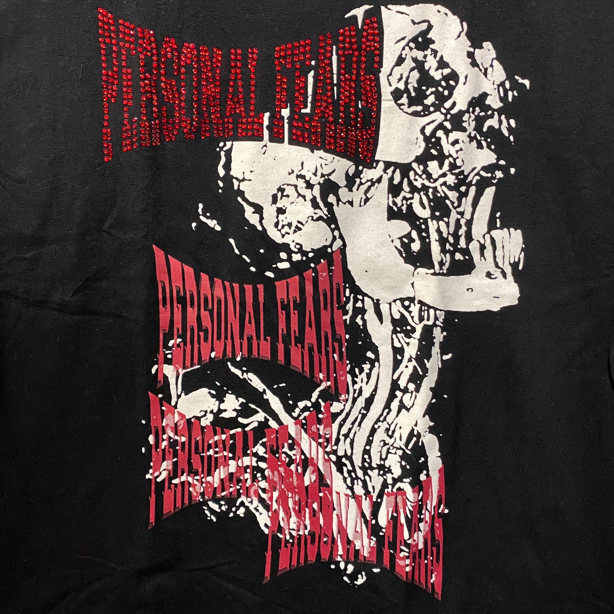 Other Personal Fears Fighter With Rhinestone Black T-Shirt XL Size US XL / EU 56 / 4 - 2 Thumbnail