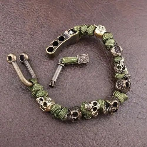 Japanese Brand × Vintage Unique Design Skull Adjustable Handmade Bracelets Size ONE SIZE - 3 Thumbnail