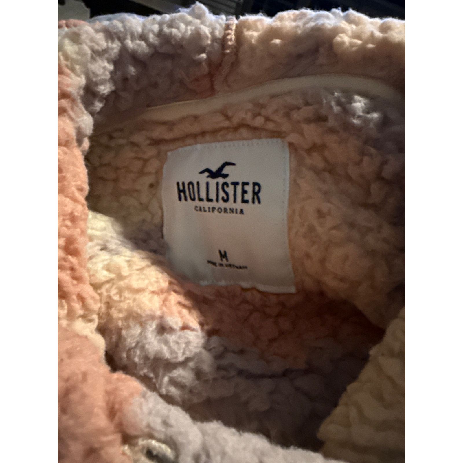 Hollister Hollister Sherpa Hoodie Women Pink Fleece Jacket M - G008 Size M / US 6-8 / IT 42-44 - 5 Thumbnail