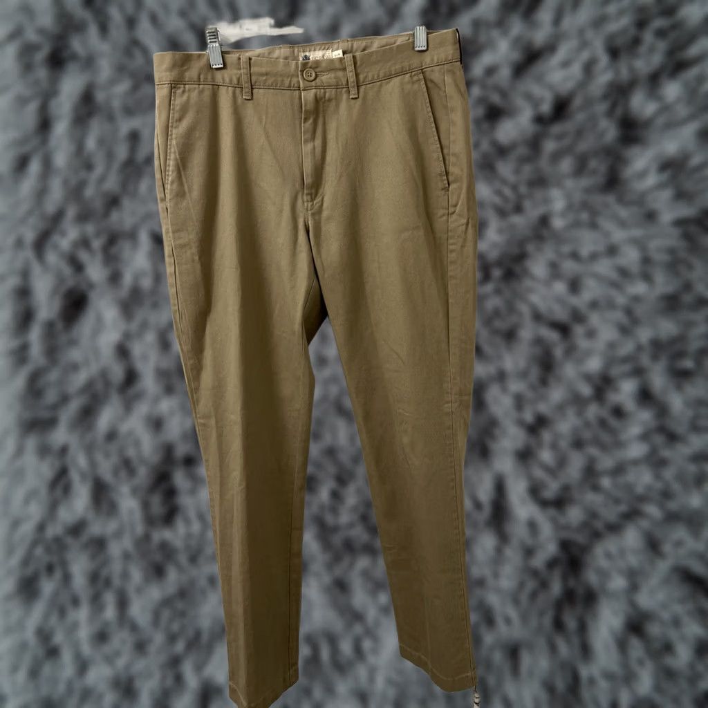 Vintage J. Crew Factory Urban Slim Fit Chinos Pants Mens 32x34 Khaki Tan Slim Fit 5-Pocket Zipper Button Casual Workwear Business Cotton Canvas Size US 32 / EU 48 - 1 Thumbnail