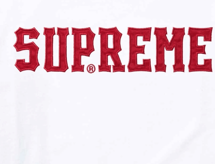 Supreme Supreme Twill Applique S/S Top White Size Medium | Grailed