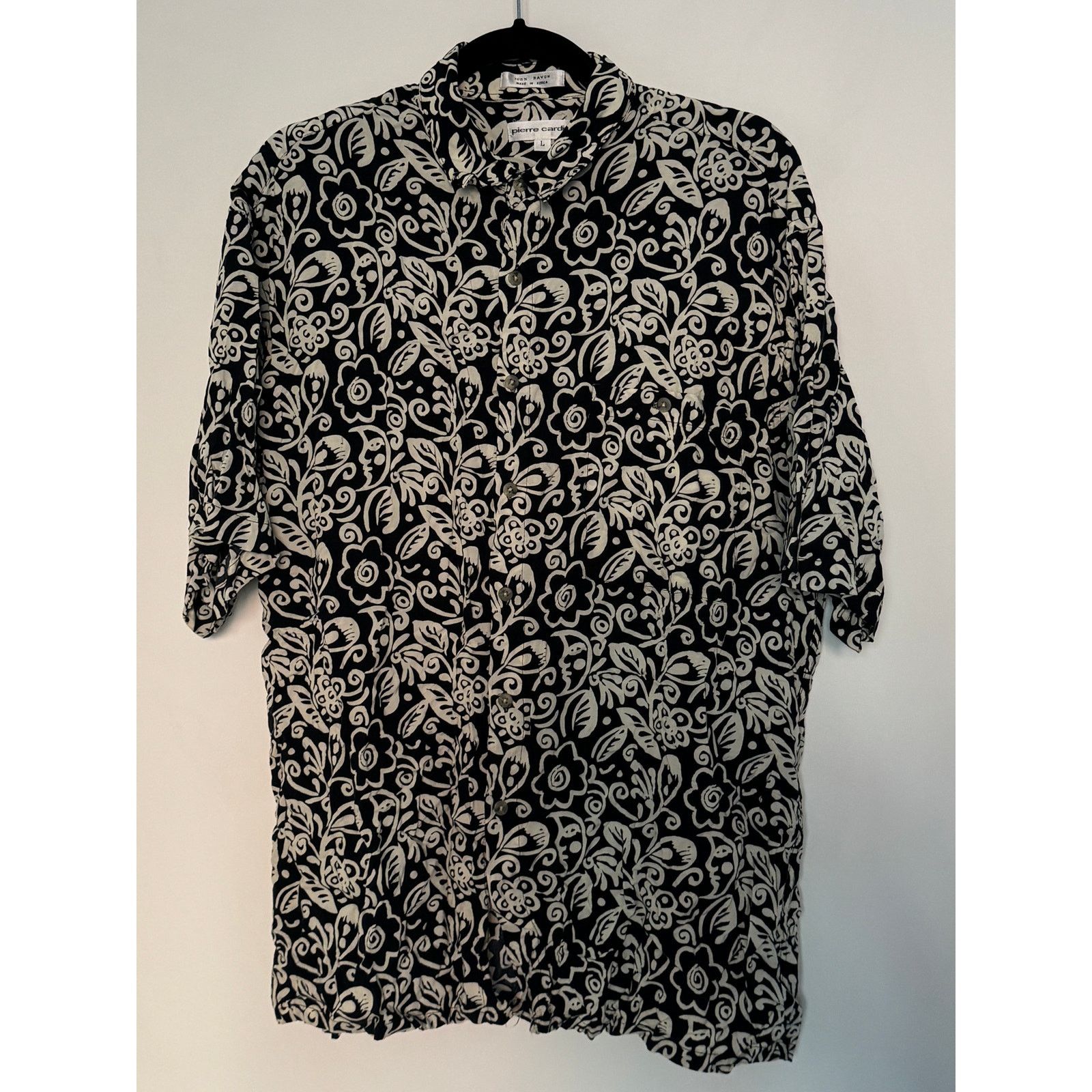 Pierre Cardin Vintage 80s Pierre Cardin Floral Short-Sleeve Button-Down Size US L / EU 52-54 / 3 - 1 Thumbnail