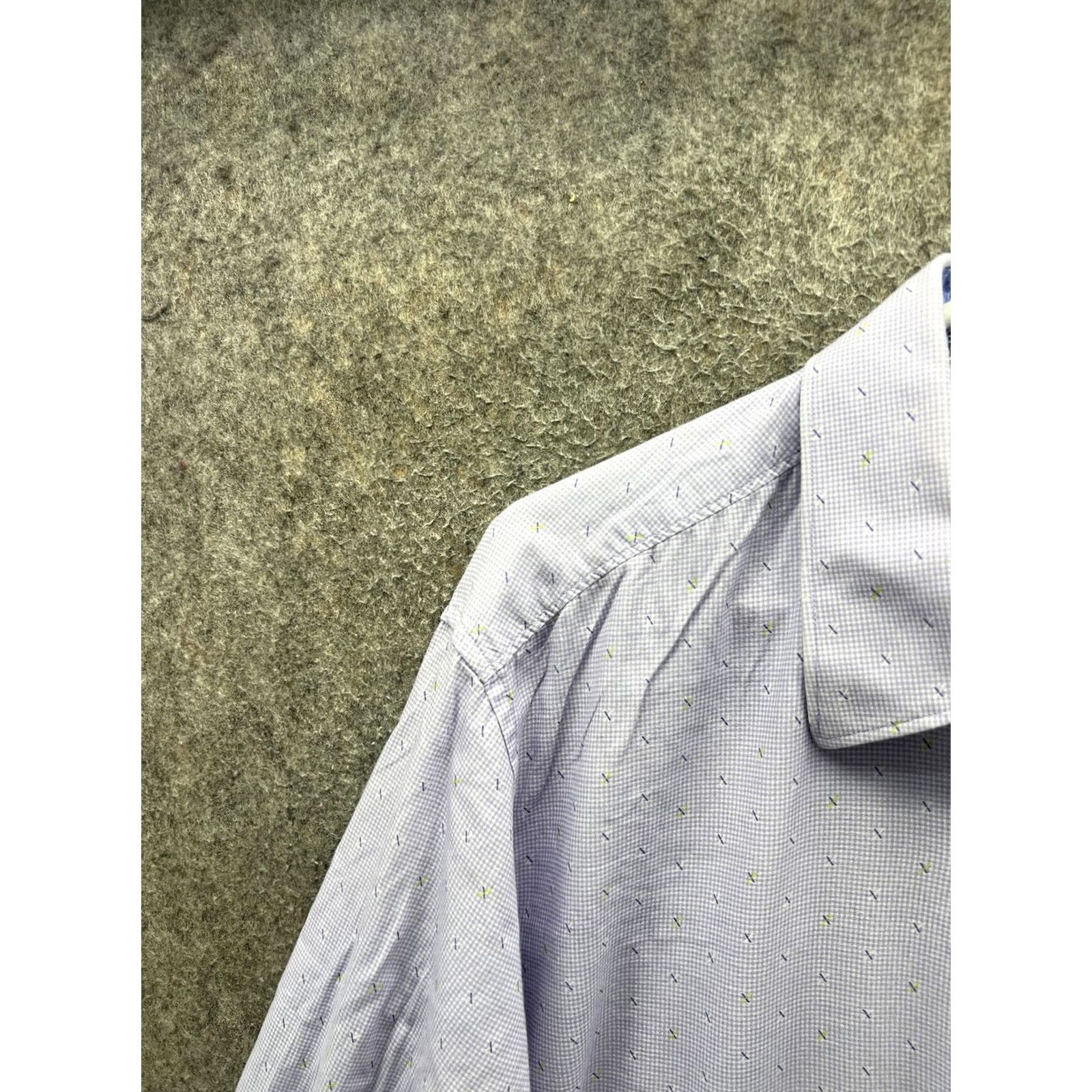 Robert Graham Robert Graham Shirt Mens 3XL Purple Check Long Sleeve Button Front Slim Fit Size US XXL / EU 58 / 5 - 6 Thumbnail