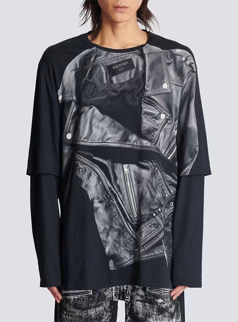 Balmain o1s1wg110126 Logo Sleeved T-Shirt in Black Size US XL / EU 56 / 4 - 4 Thumbnail