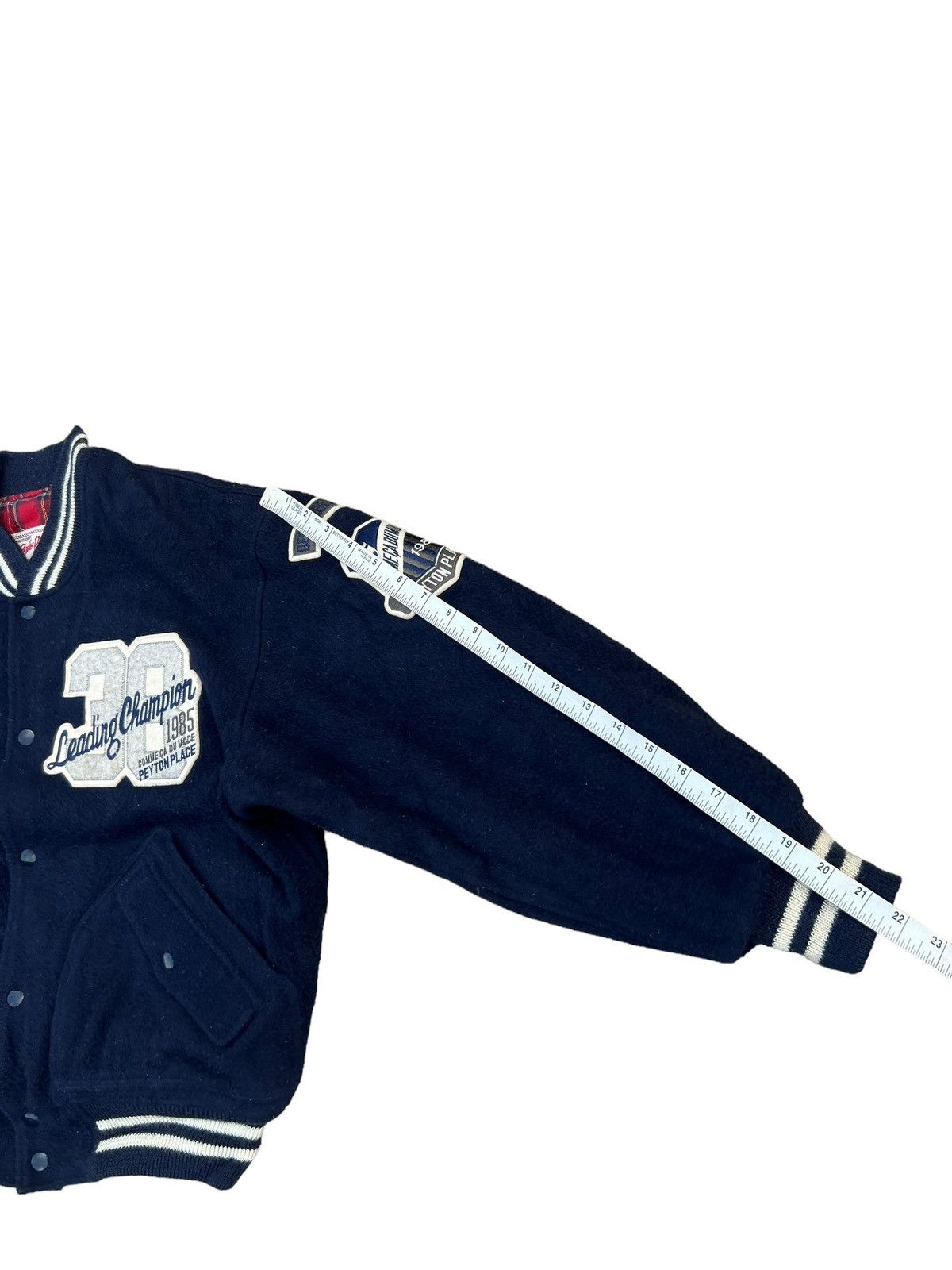 Japanese Brand × PPFM Vintage PPFM X Comme Ca Du Mode Fleece Varsity Bomber Jacket Size US M / EU 48-50 / 2 - 4 Thumbnail