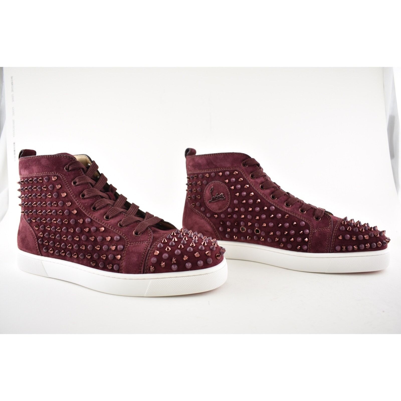 Christian Louboutin Christian Louboutin Mens Louis Flat Spike Prunus Red Mix Size US 12 / EU 45 - 4 Thumbnail