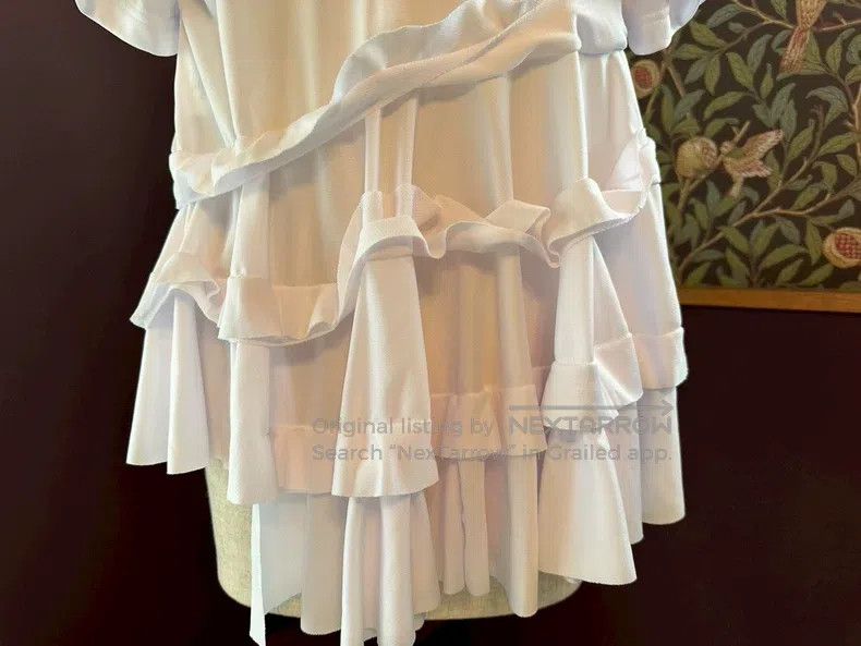 Comme des Garcons Comme Des Garcons White layer ruffled T-shirt dress M size Size M / US 6-8 / IT 42-44 - 5 Thumbnail