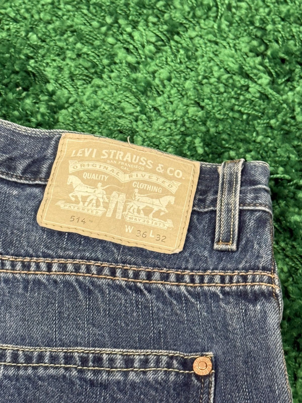 Levi's Levi's Denim Jean Shorts Raw Blue 514 36 x 32 Size US 36 / EU 52 - 3 Thumbnail