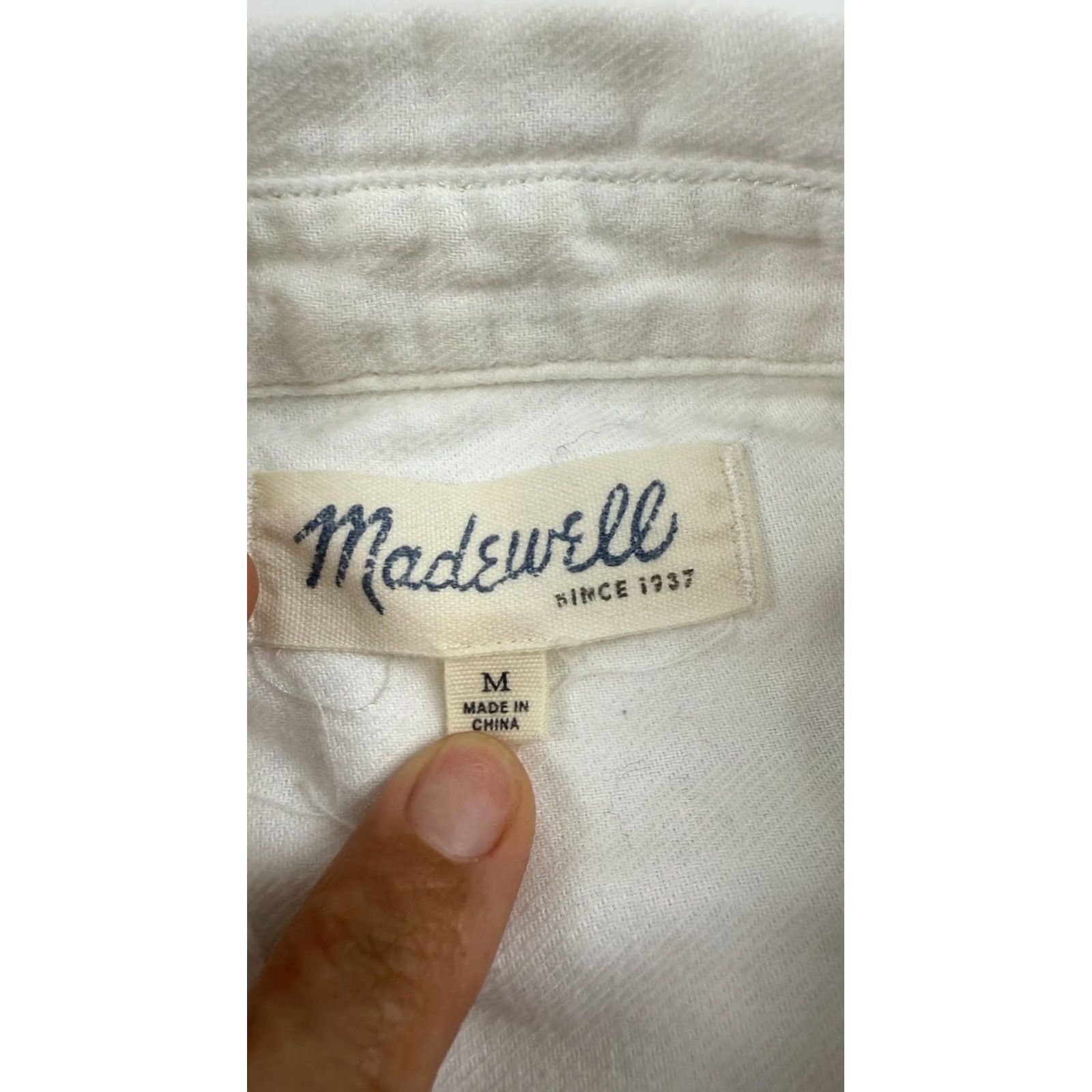 Madewell VINTAGE Madewell Shirt Womens Medium Button-Up Short Sleeve Casual Pockets Workwear Size M / US 6-8 / IT 42-44 - 3 Thumbnail