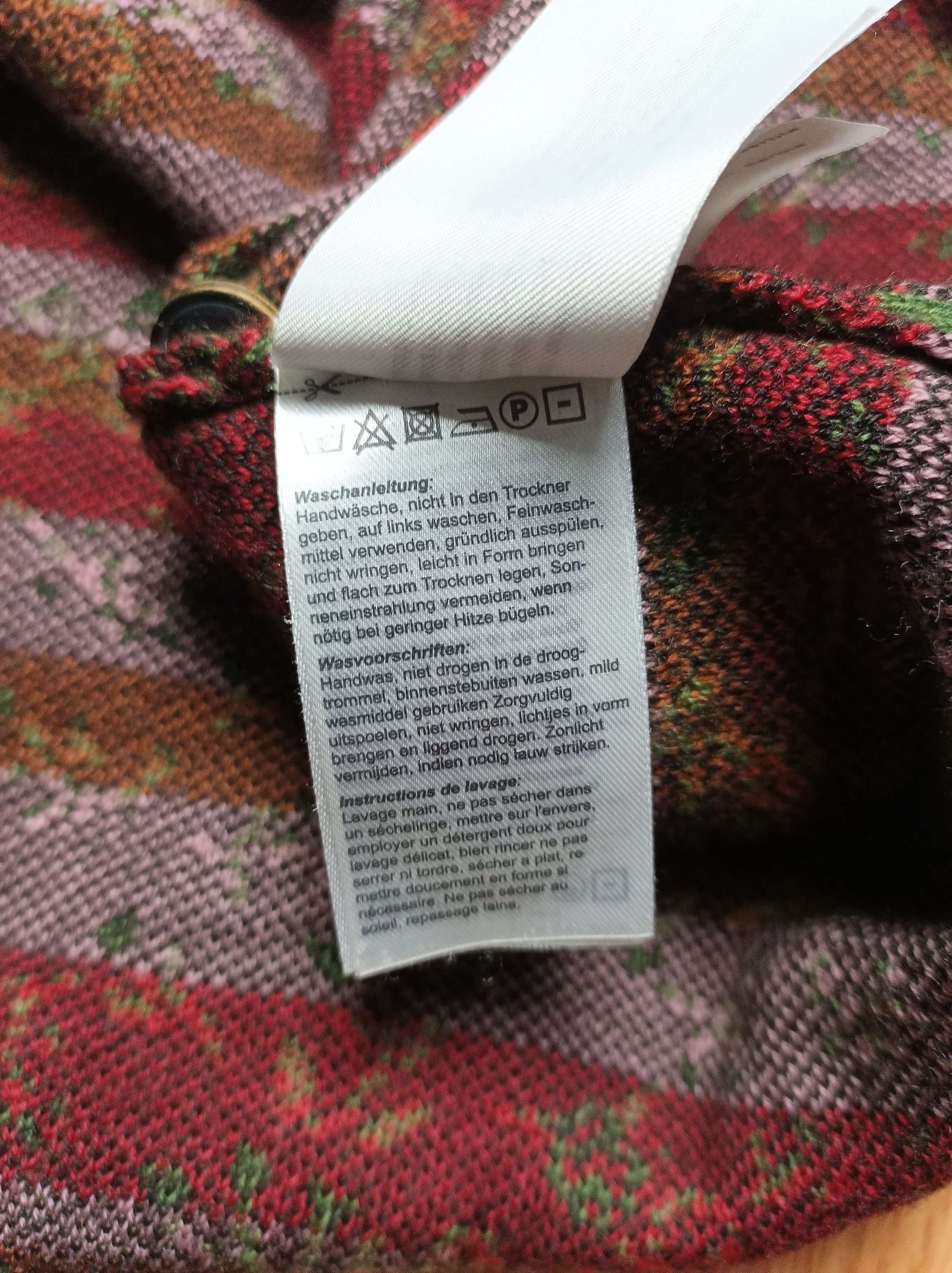 Designer IVKO Wool Jacquard Jacket Cardigan with Collar Size EU42 Size XL / US 12-14 / IT 48-50 - 14 Thumbnail