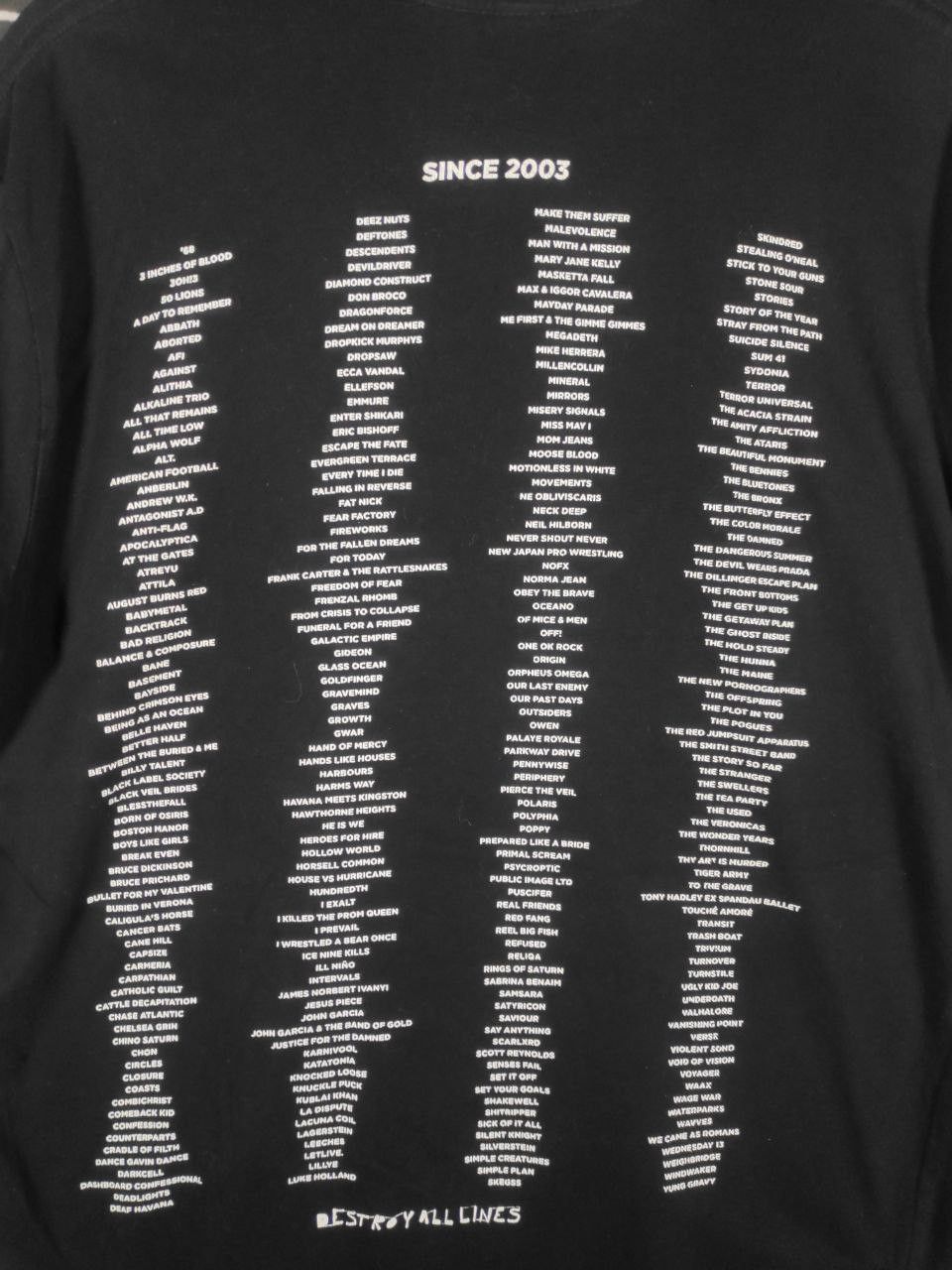 Band Tees Destroy All Lines Music Festival Event Promoter Band Tee L Size US L / EU 52-54 / 3 - 4 Thumbnail