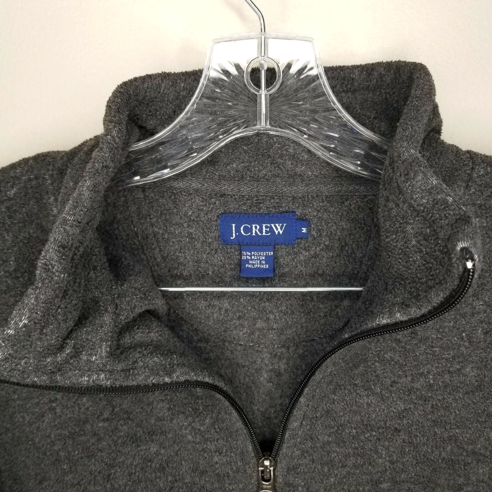 J.Crew J Crew Mens Long Sleeve 1/4 Zip Pullover Sweater Gray Medium Size US M / EU 48-50 / 2 - 3 Thumbnail