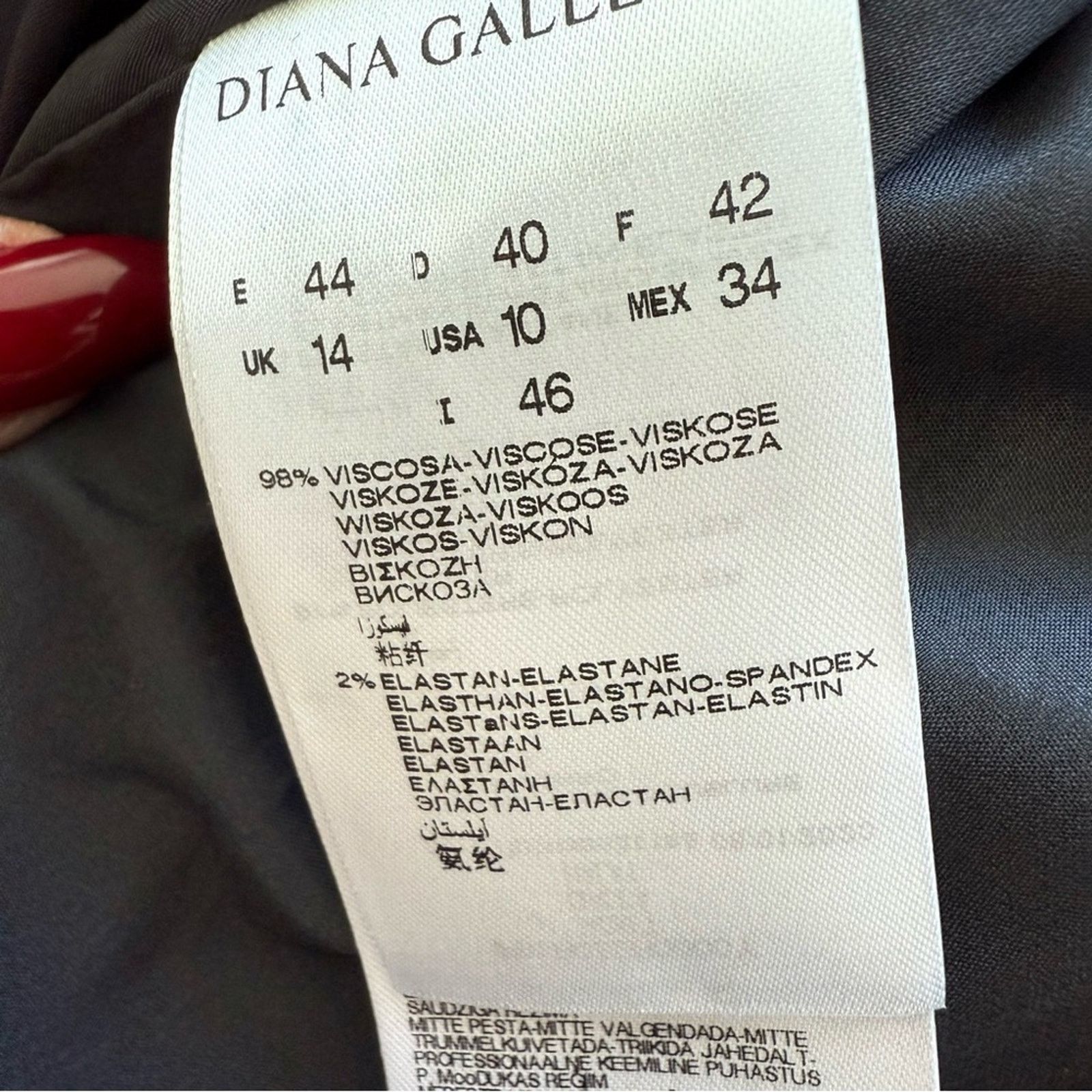 Other NWT!!! Diana Gallesi women black jacket size XL Retail 236$ Size XL / US 12-14 / IT 48-50 - 7 Thumbnail