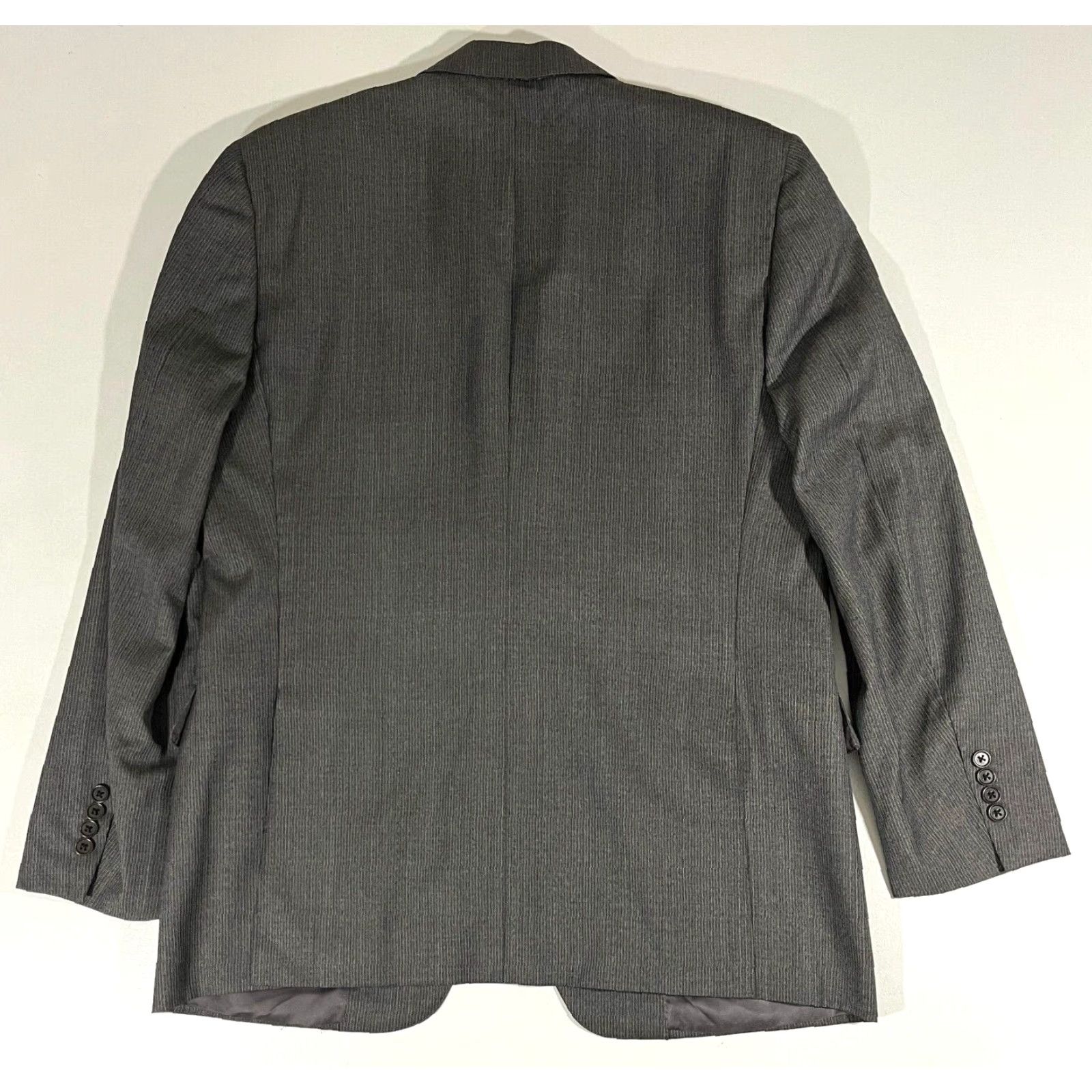Canali Canali Men’s Two-Button Sport Coat Jacket Wool Made in Italy Gray 44R Regular Suit Coat Mens Dress Jacket Size 44R - 6 Thumbnail