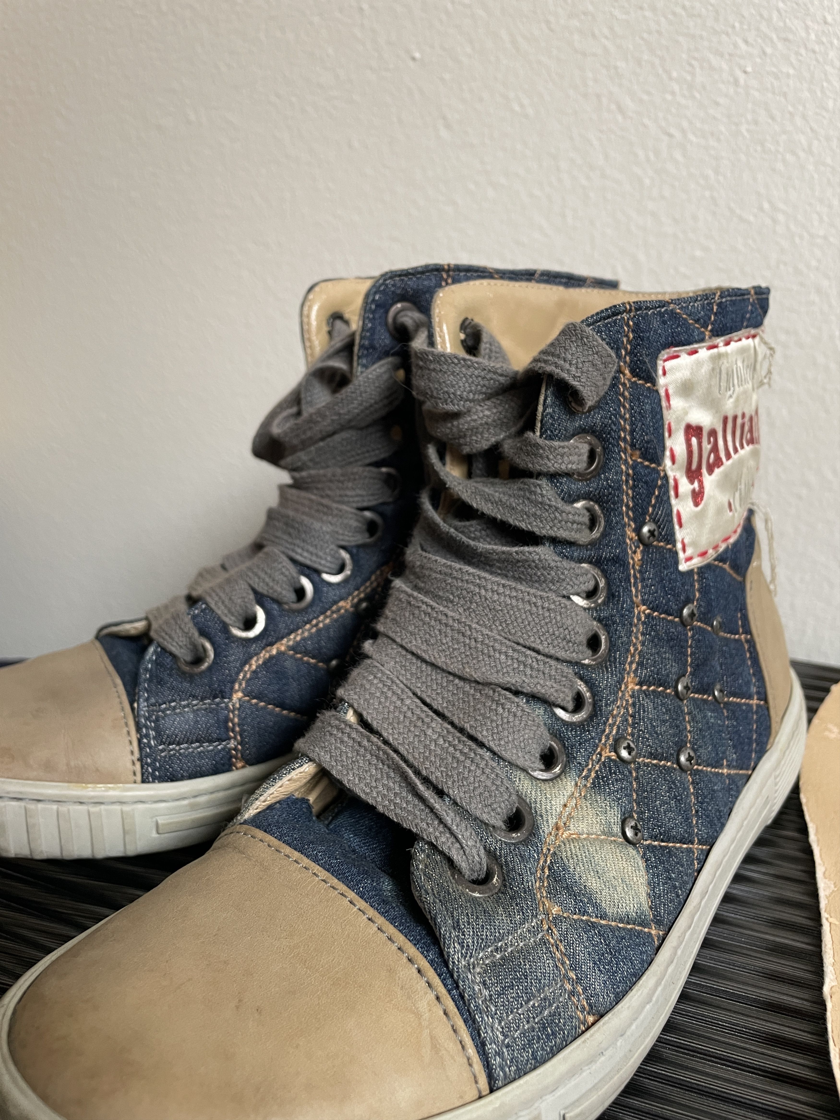 John Galliano John Galliano Studded Fight Club High Tops (FW04) Size US 8 / EU 41 - 8 Thumbnail