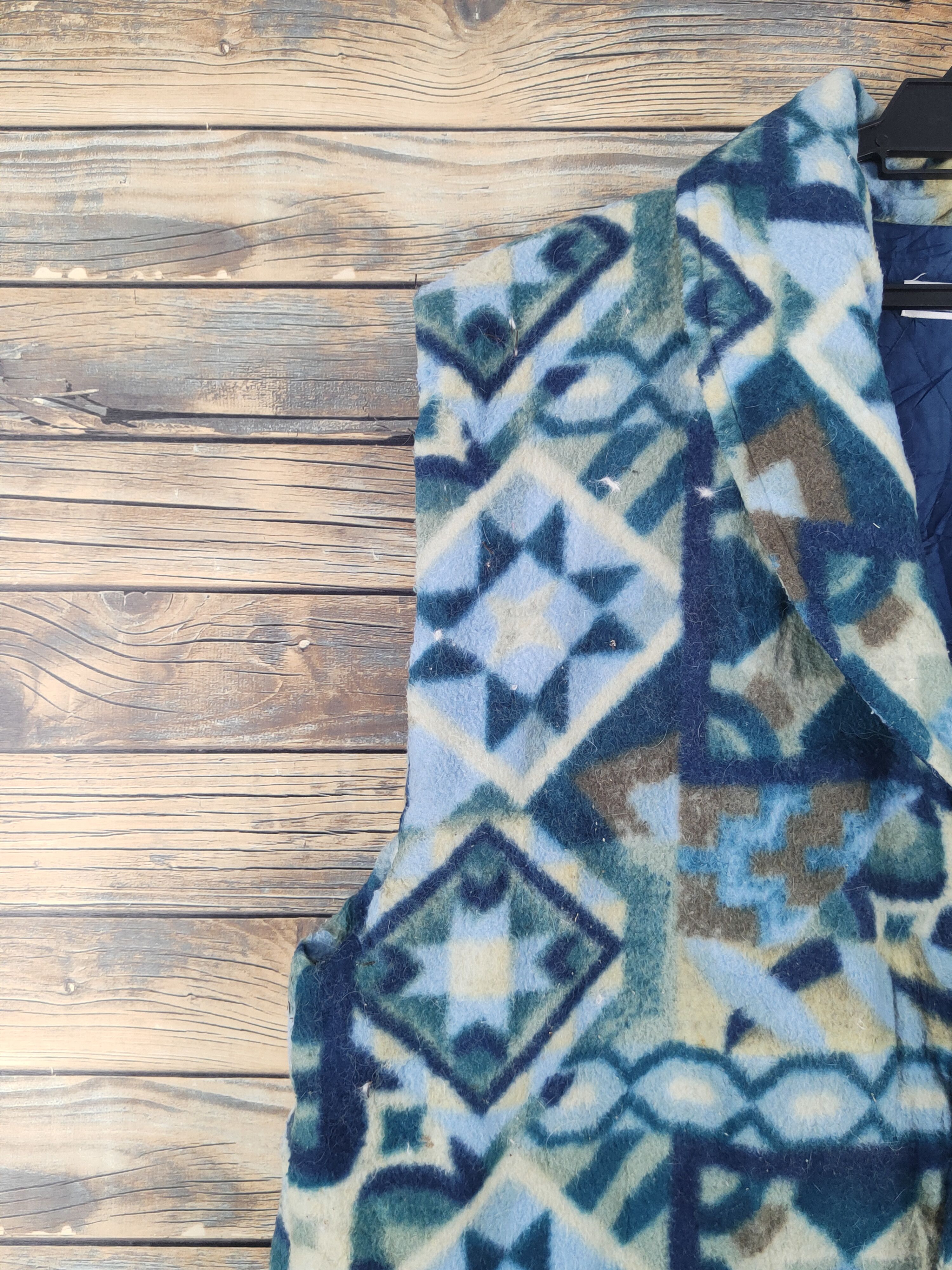 Japanese Brand × Vintage Milky Way Blue Green Wool Vests Size US L / EU 52-54 / 3 - 5 Thumbnail